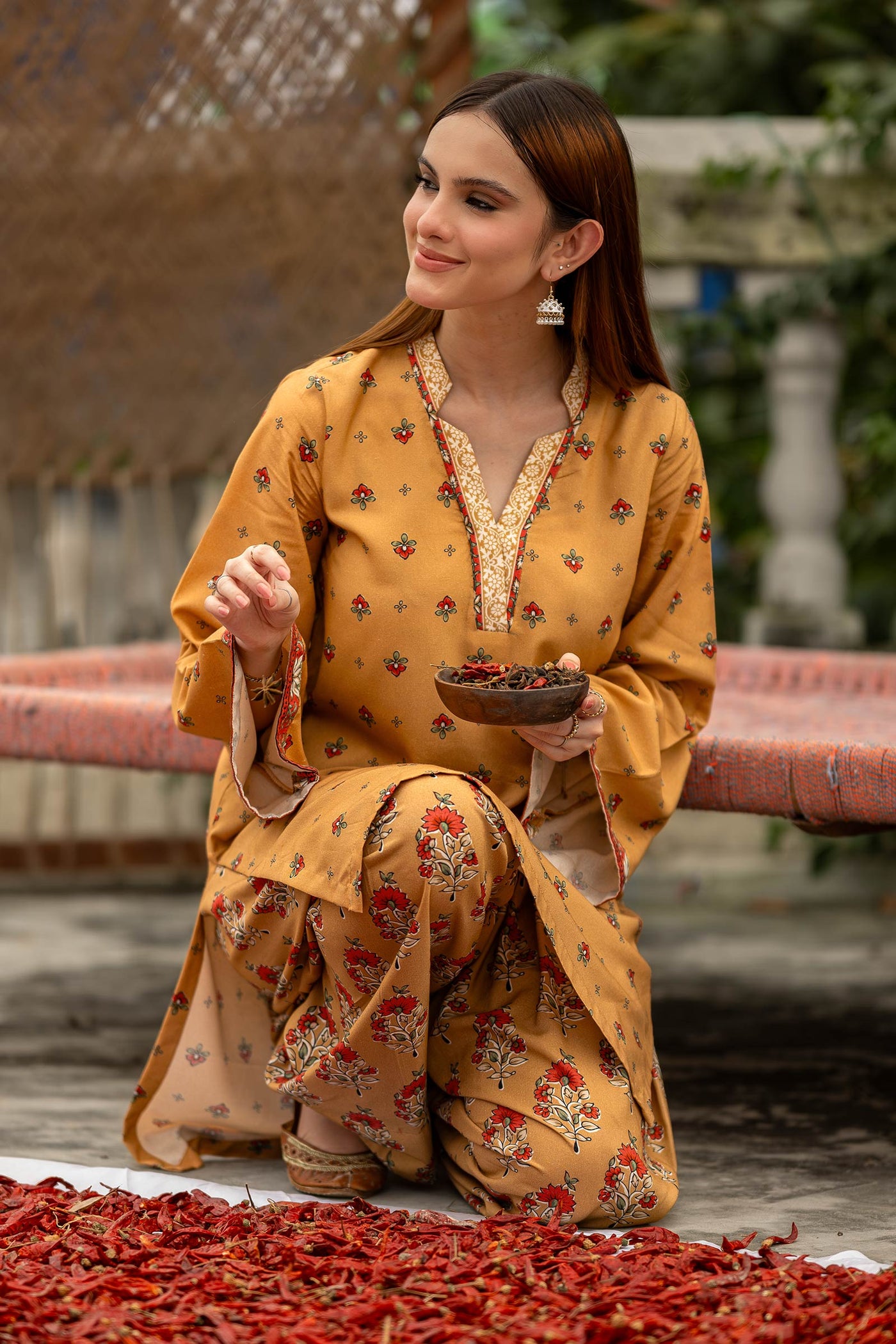 2 Pc Printed Karandi Suit