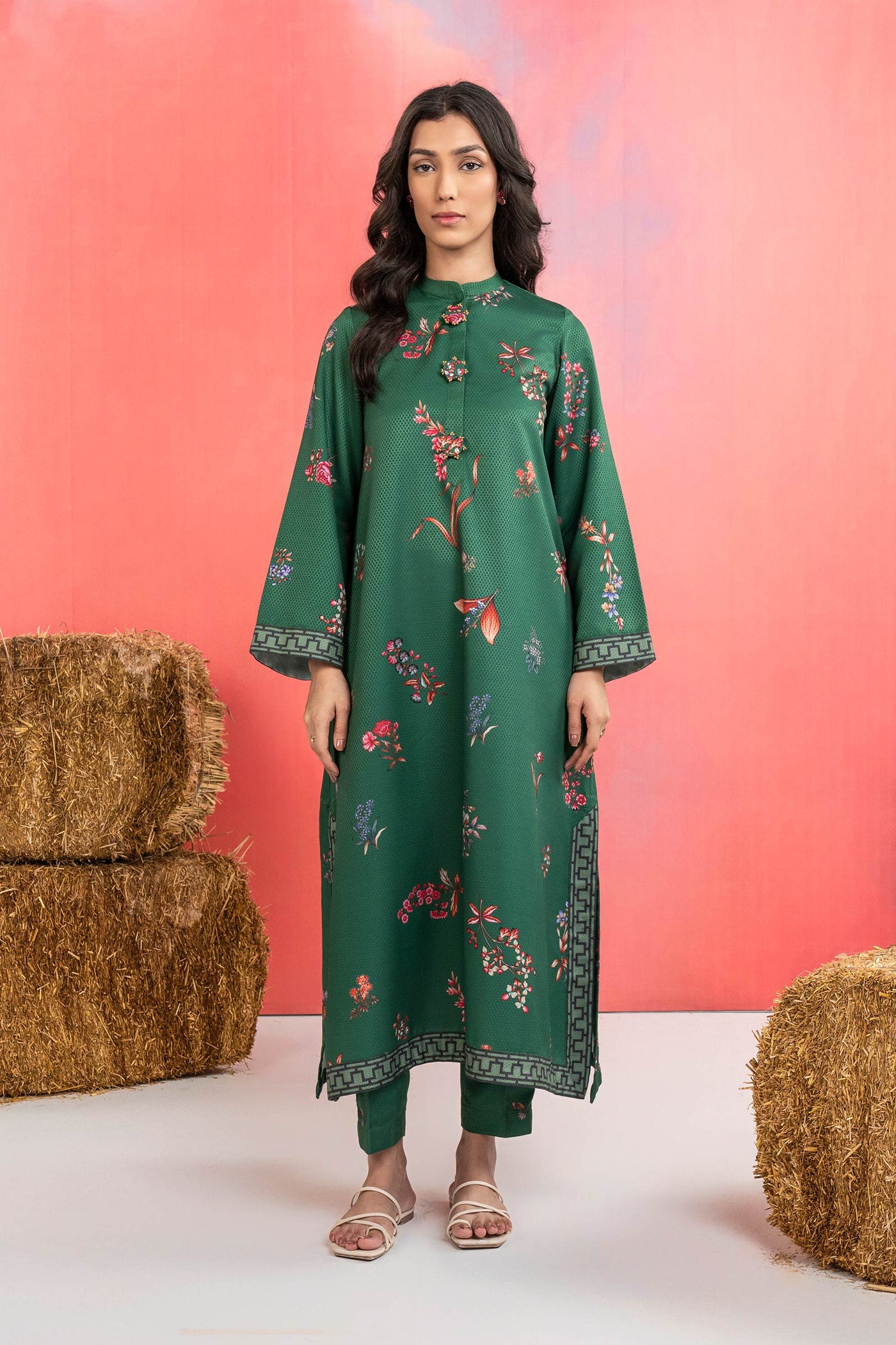 2 Pc Printed Dobby Viscose Suit