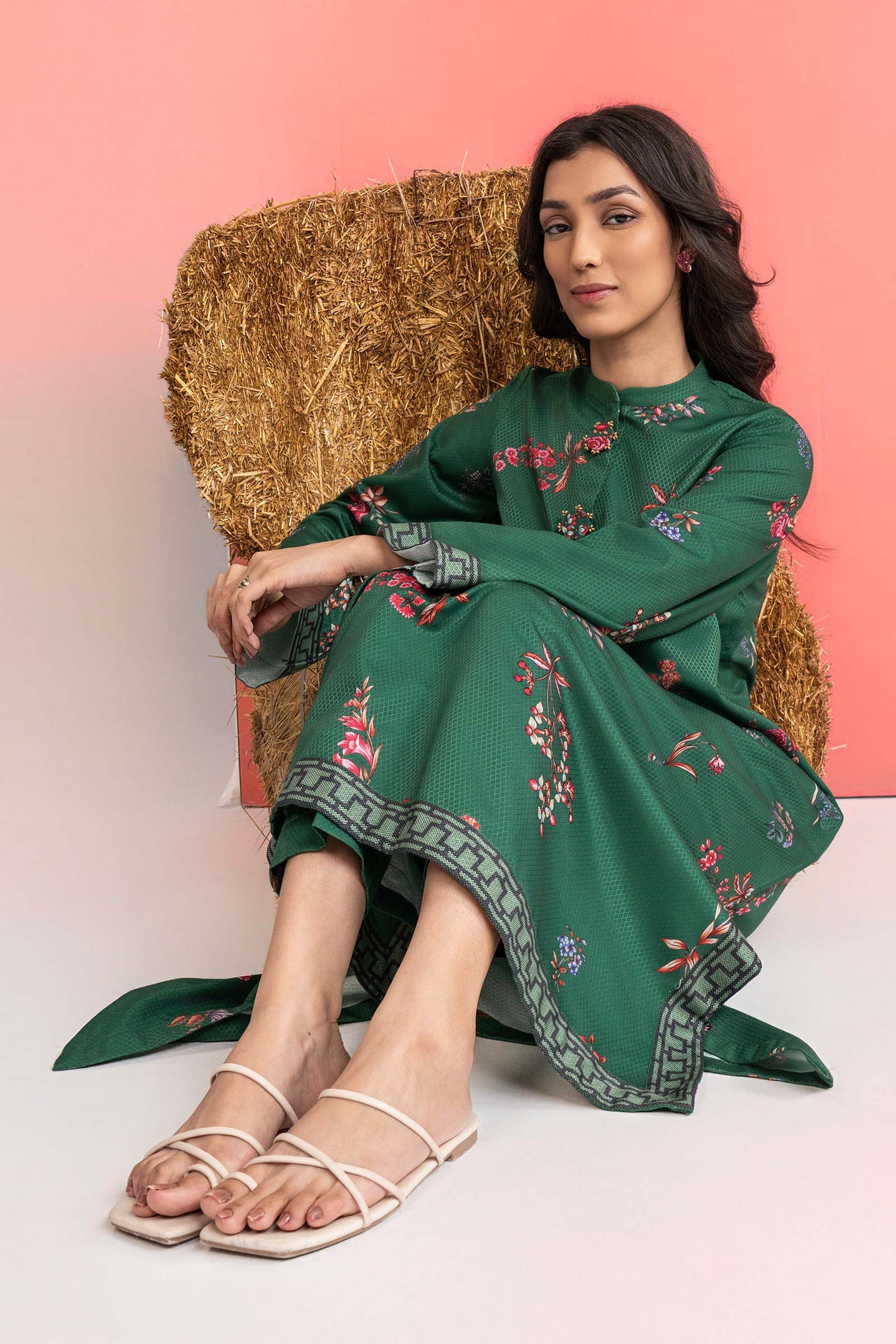 2 Pc Printed Dobby Viscose Suit