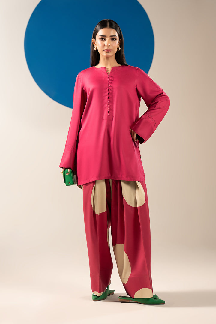 2 Pc Printed Herringbone Suit All Products MBW109B-ESM-PNK