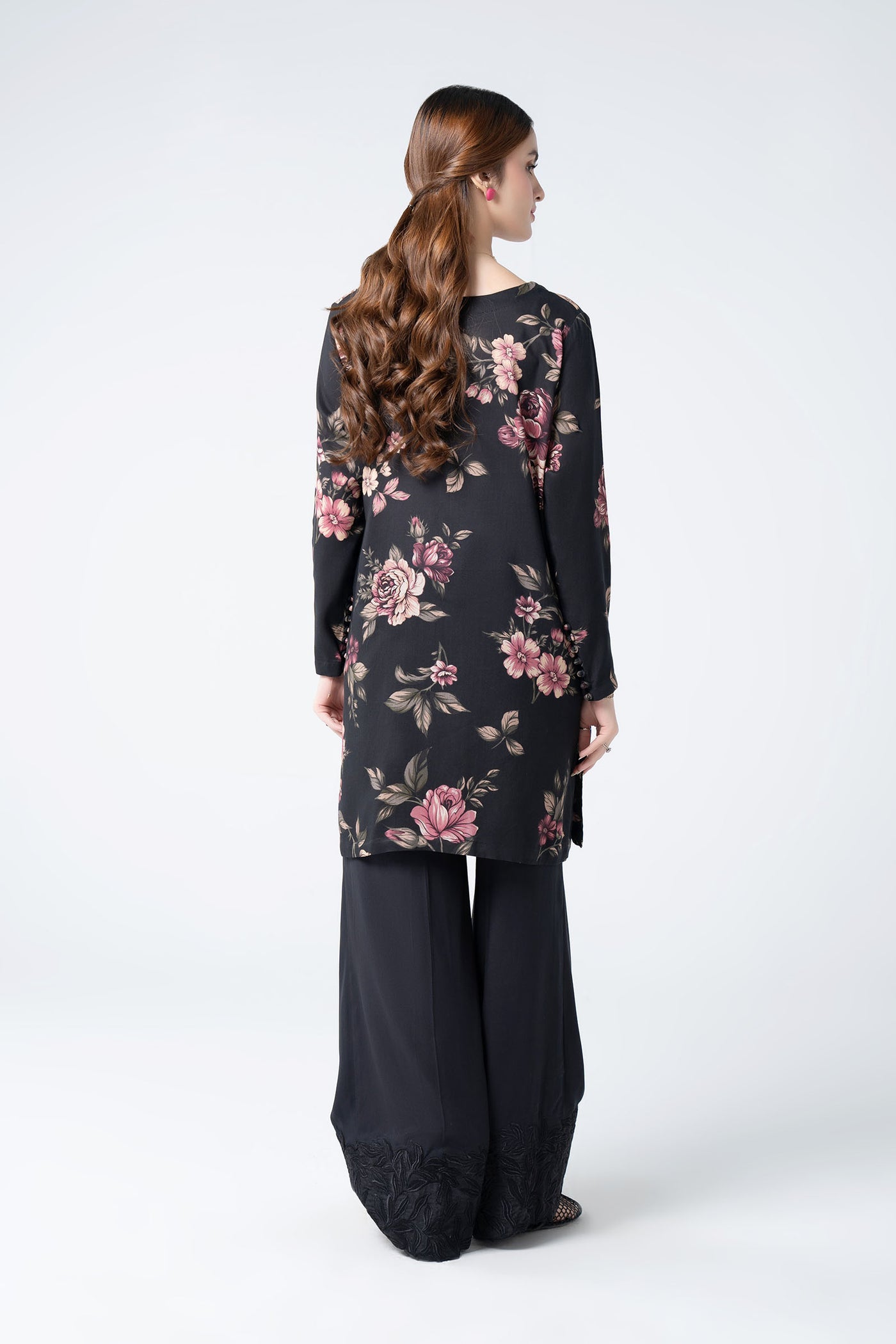 2 Pc Embroidered Silk Slub Suit