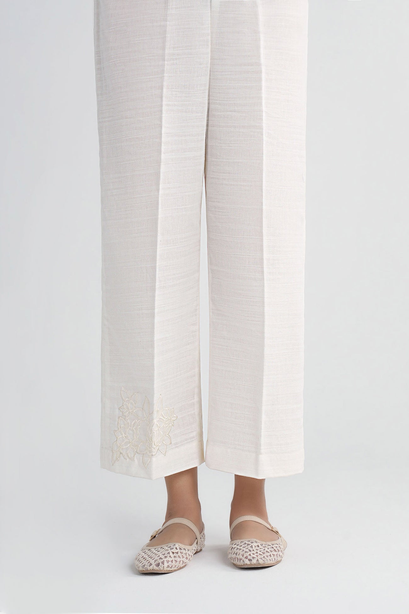 Dyed Slub Khaddar Trouser