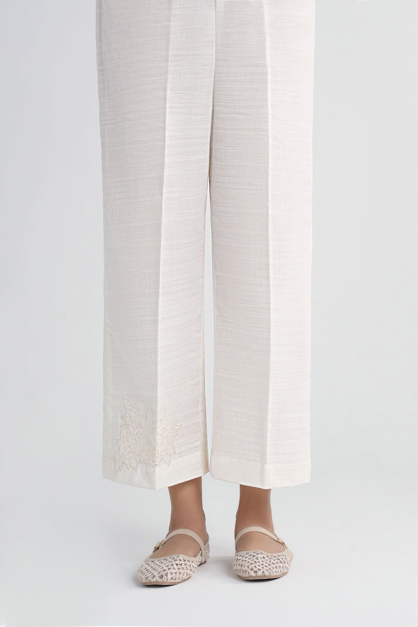 Dyed Slub Khaddar Trouser