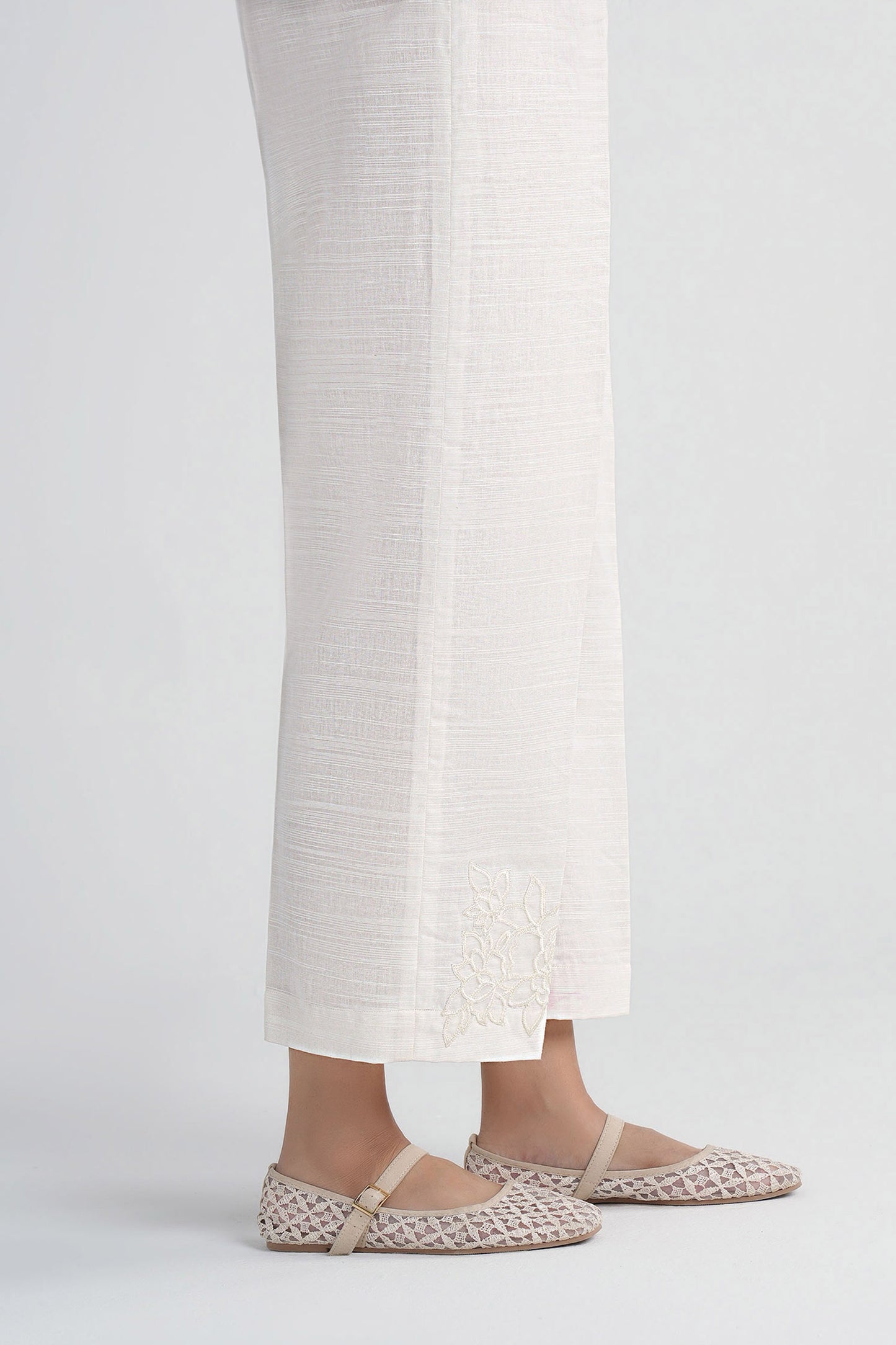 Dyed Slub Khaddar Trouser