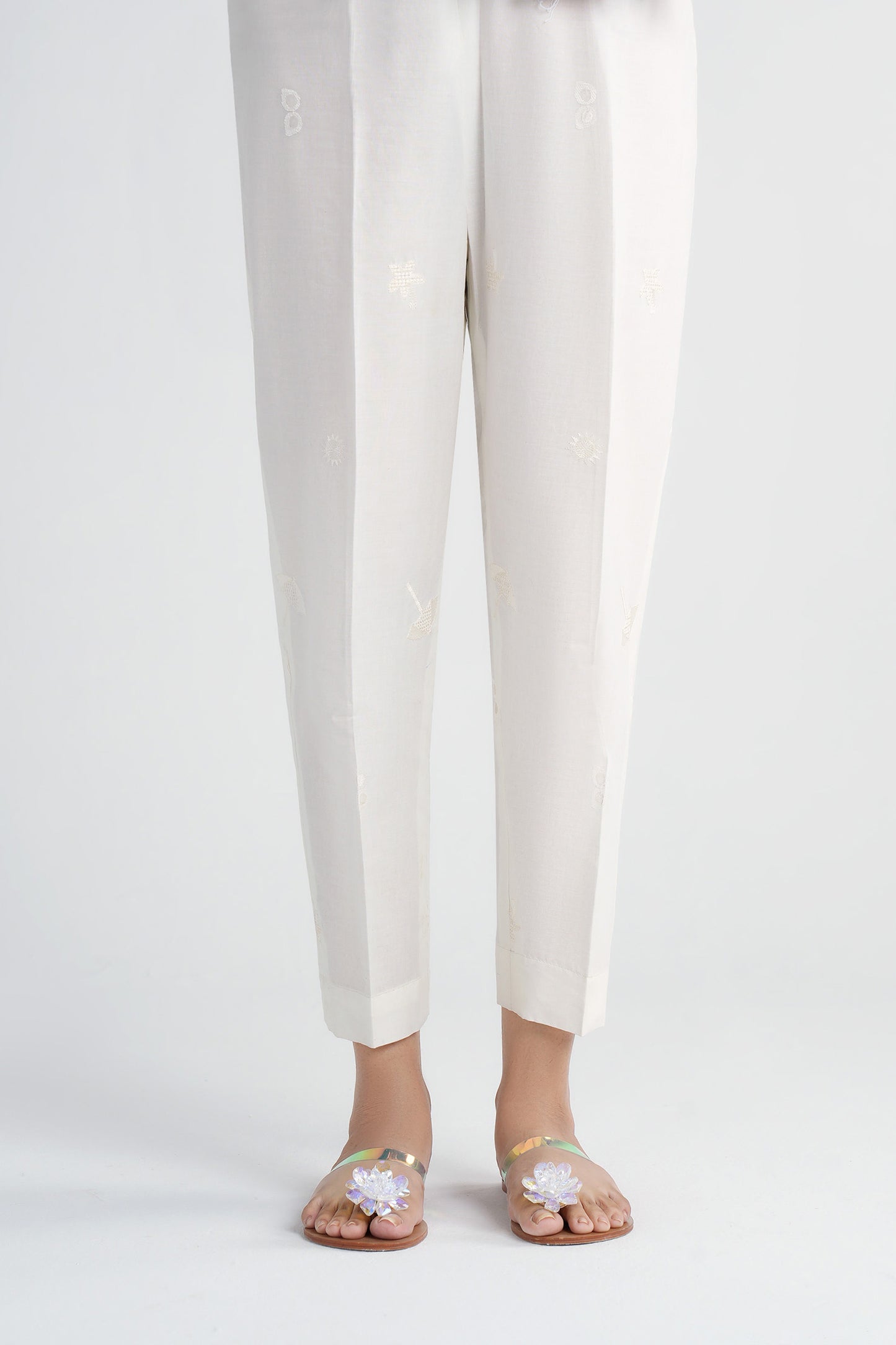 Embroidered Cambric Trouser
