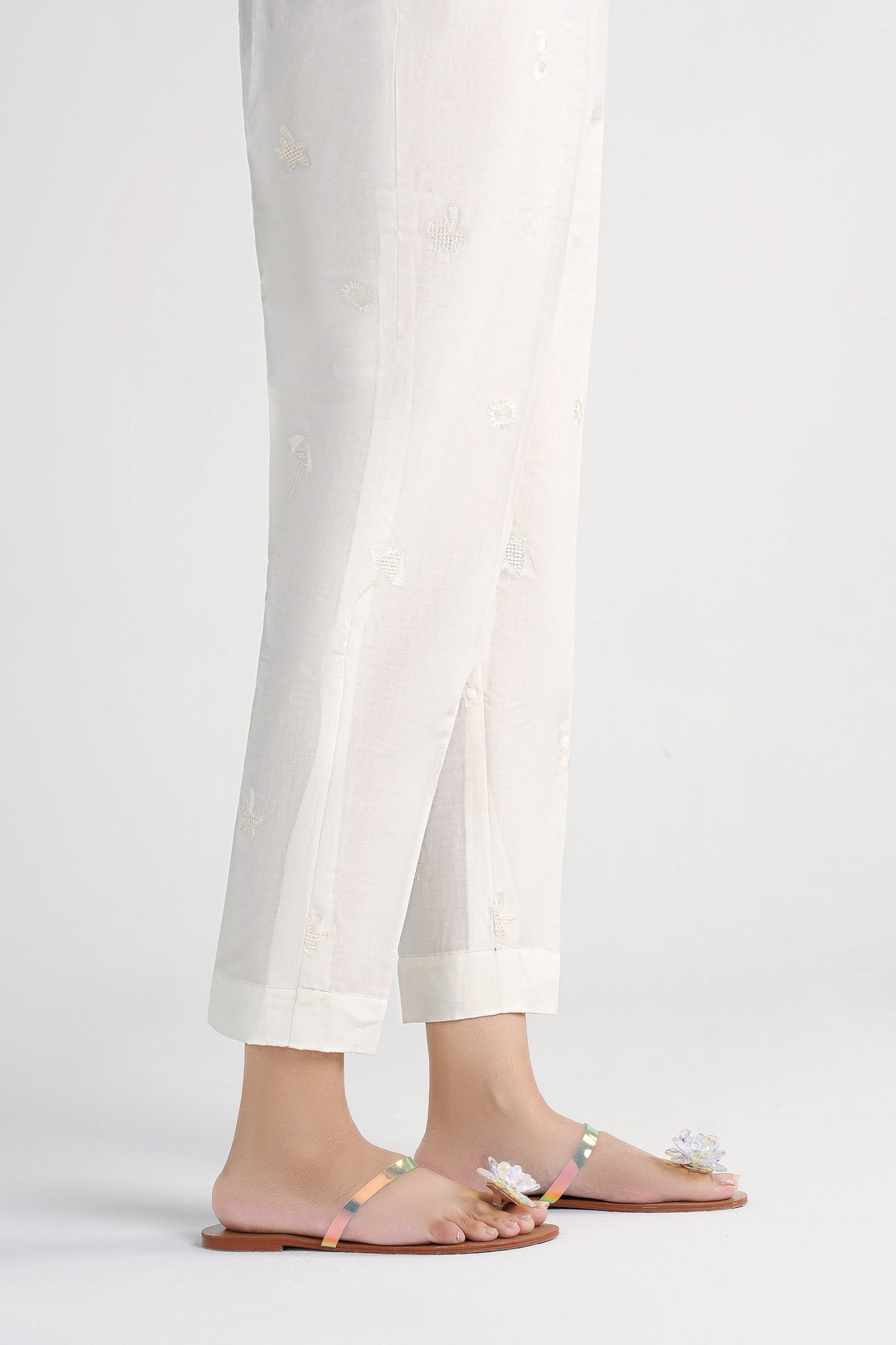 Embroidered Cambric Trouser