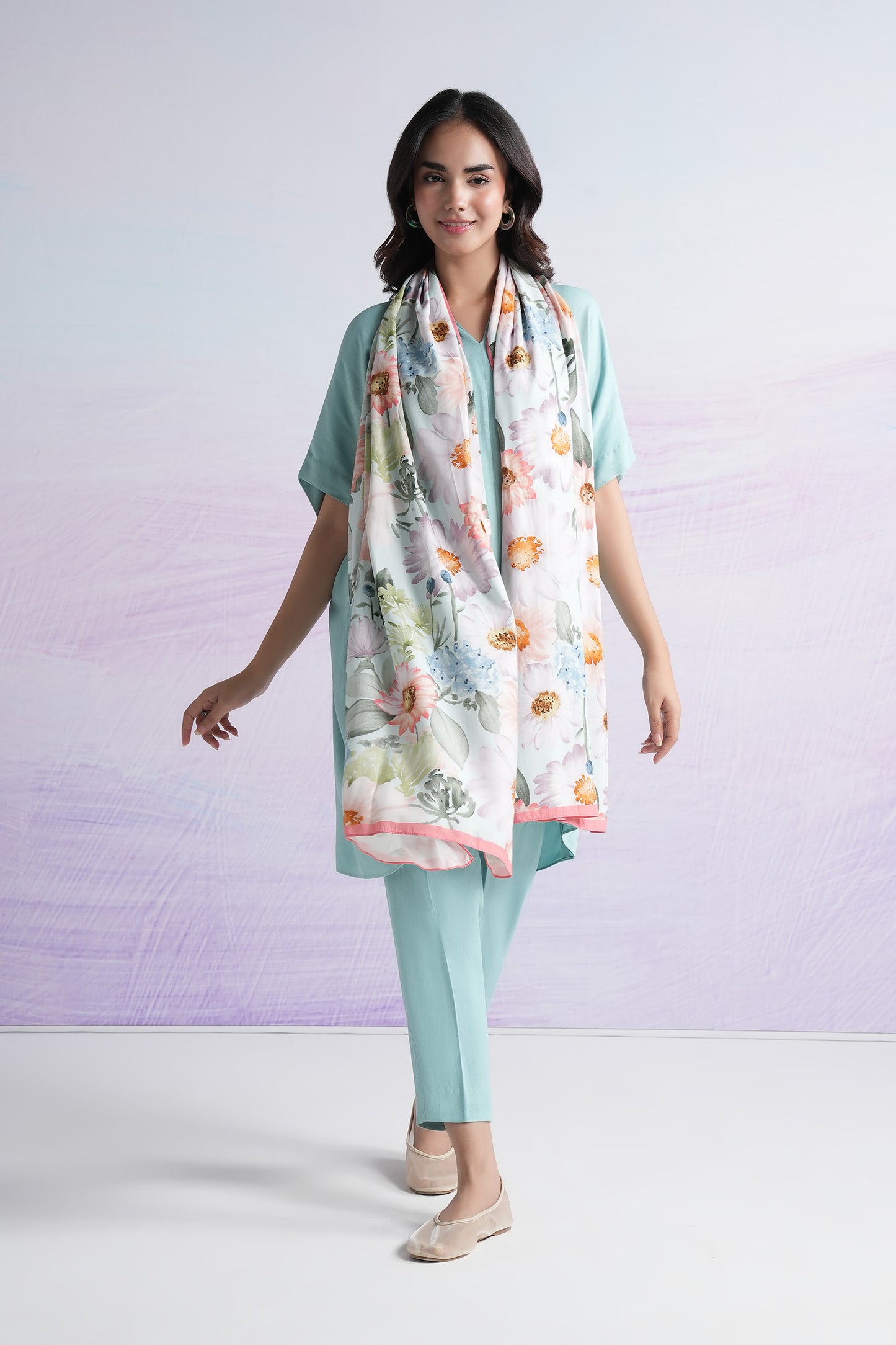 Printed Linen Dupatta