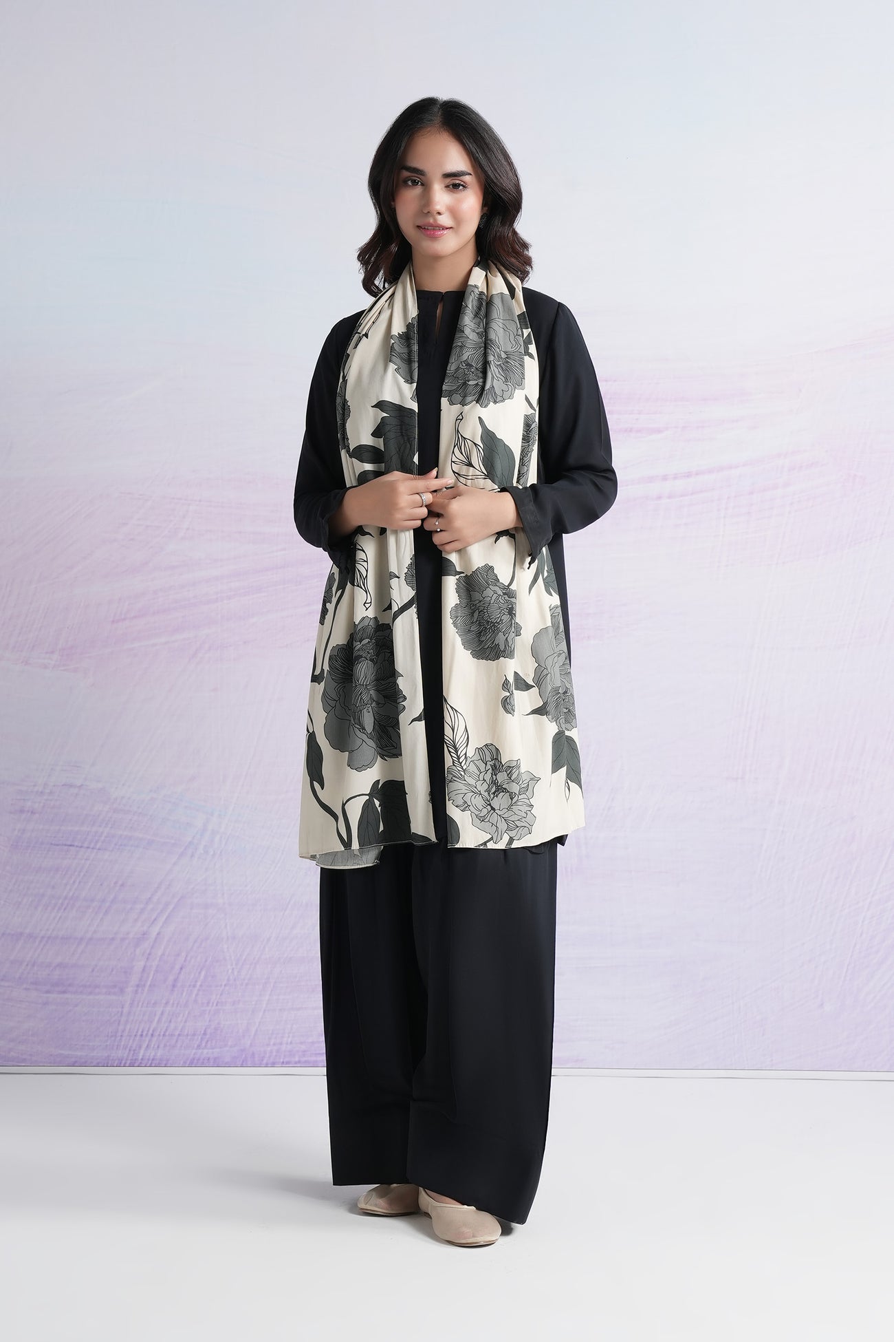 Printed Linen Dupatta