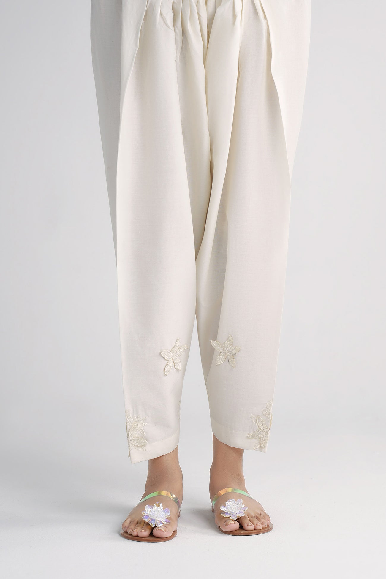 Embroidered Cambric Shalwar