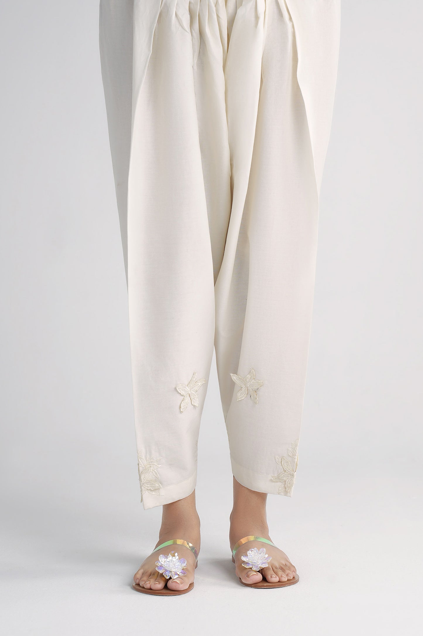 Embroidered Cambric Shalwar