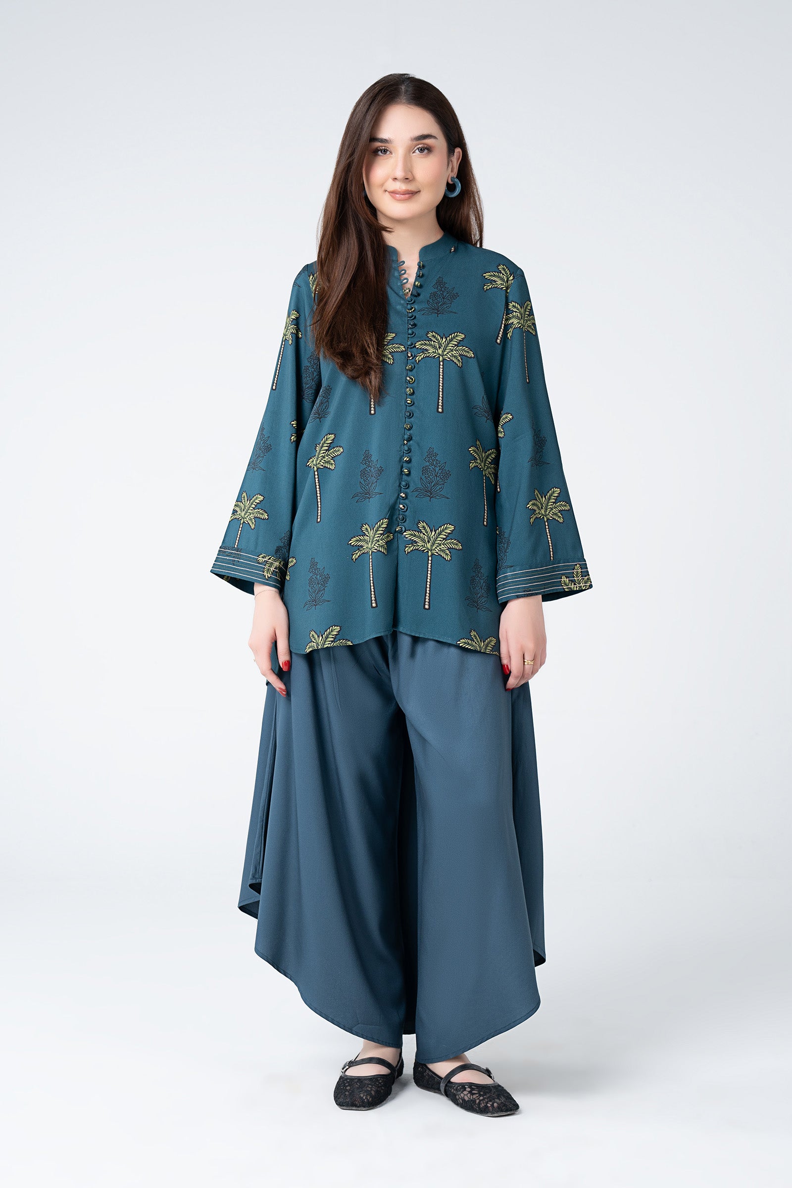 2 Pc Printed Twill Suit