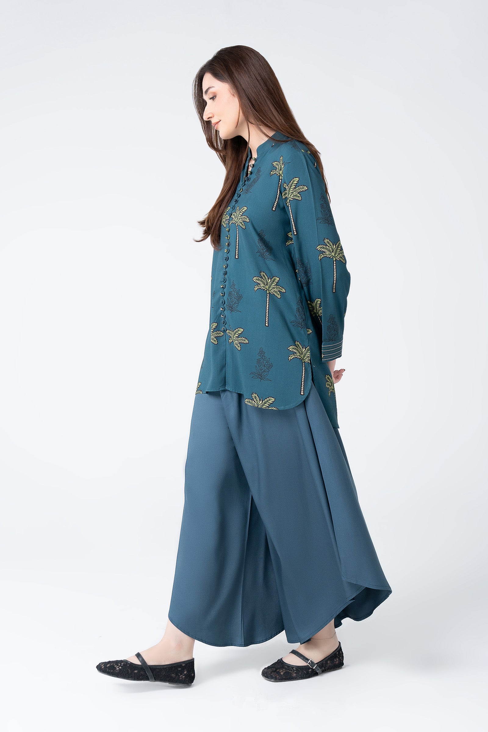 2 Pc Printed Twill Suit