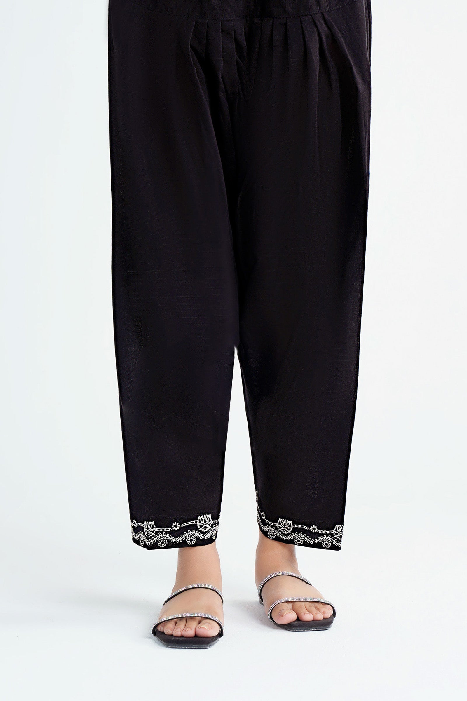 Embroidered Cambric Shalwar