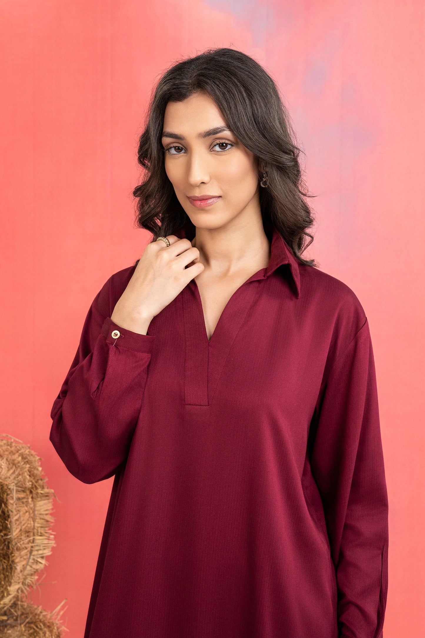 Dyed Herringbone Shirt