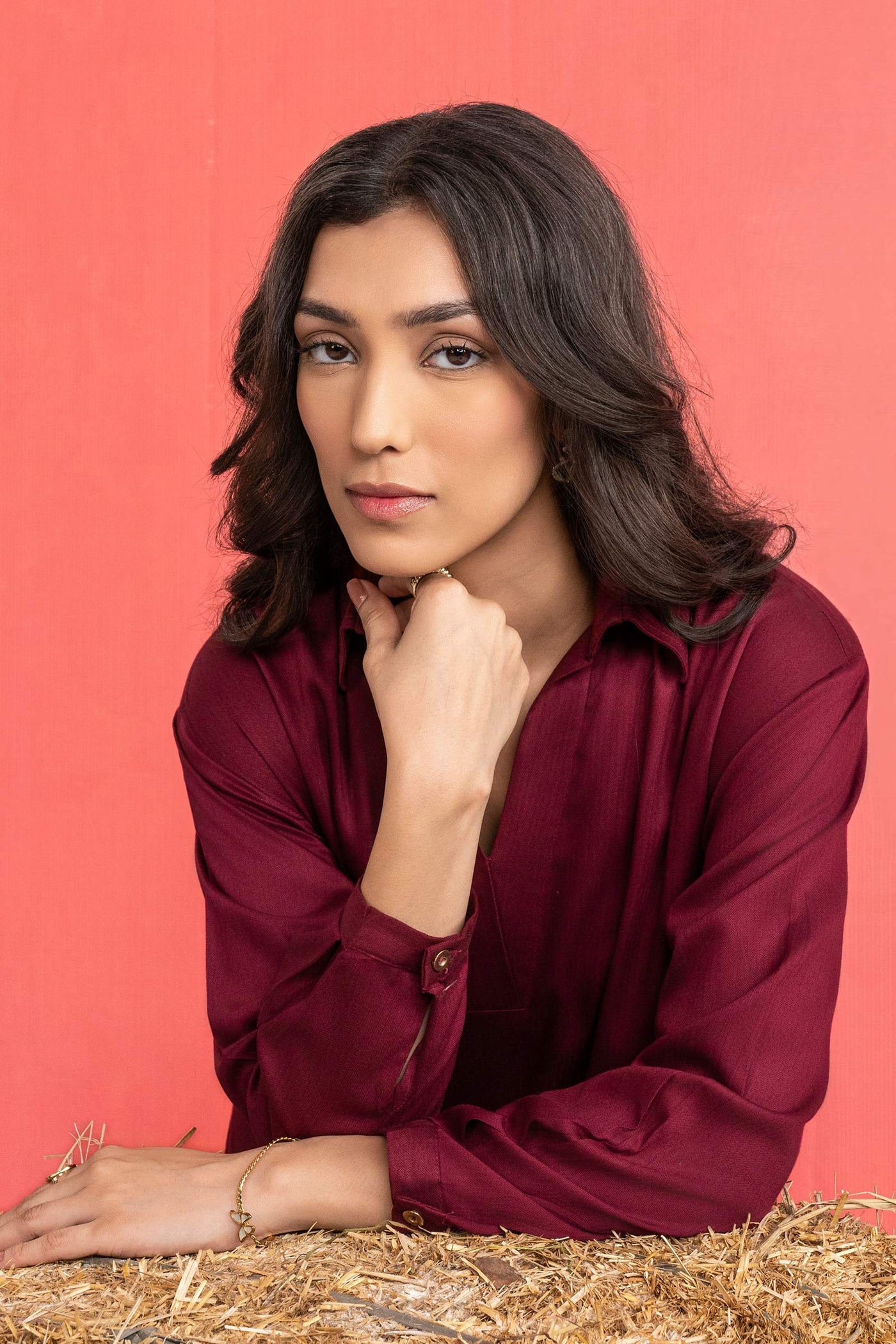 Dyed Herringbone Shirt