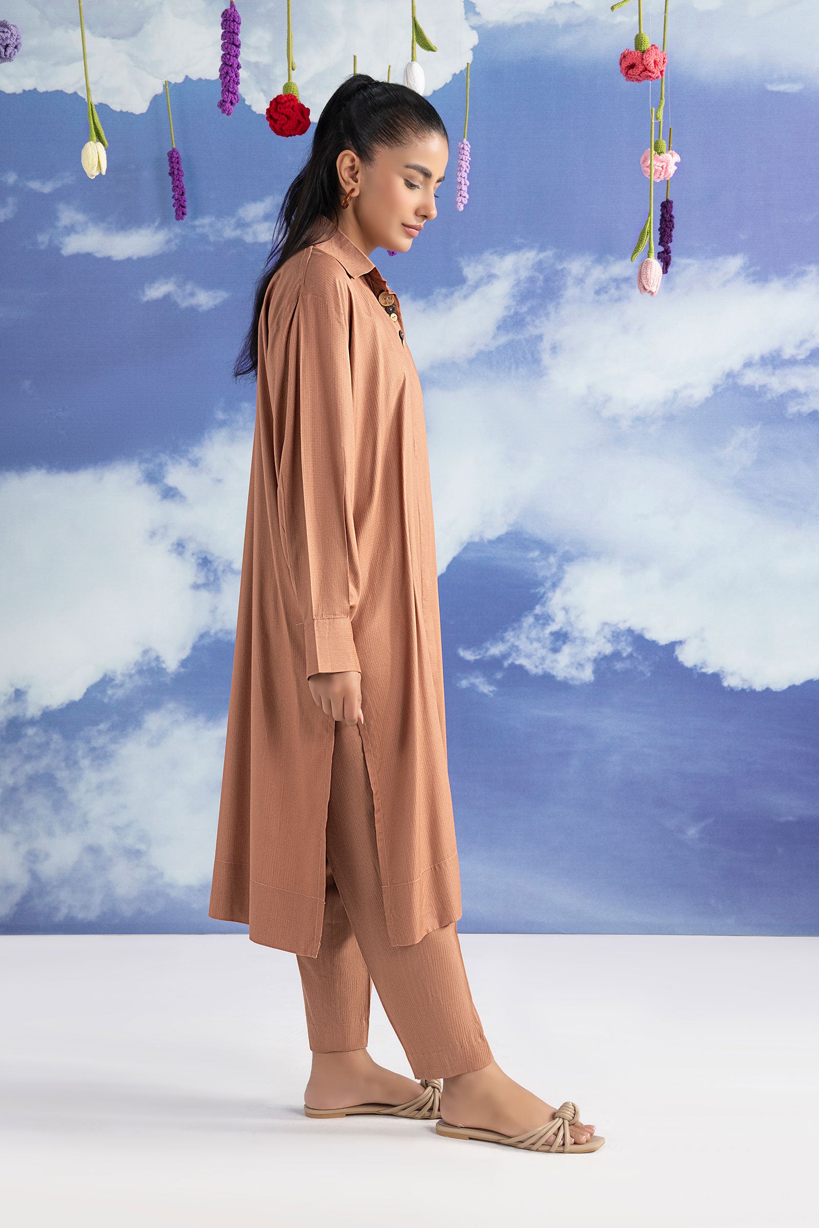 Dyed Self-Jacquard Viscose Shirt