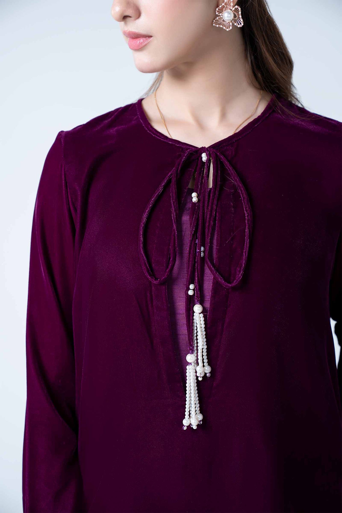 3 Pc Dyed Velvet Suit