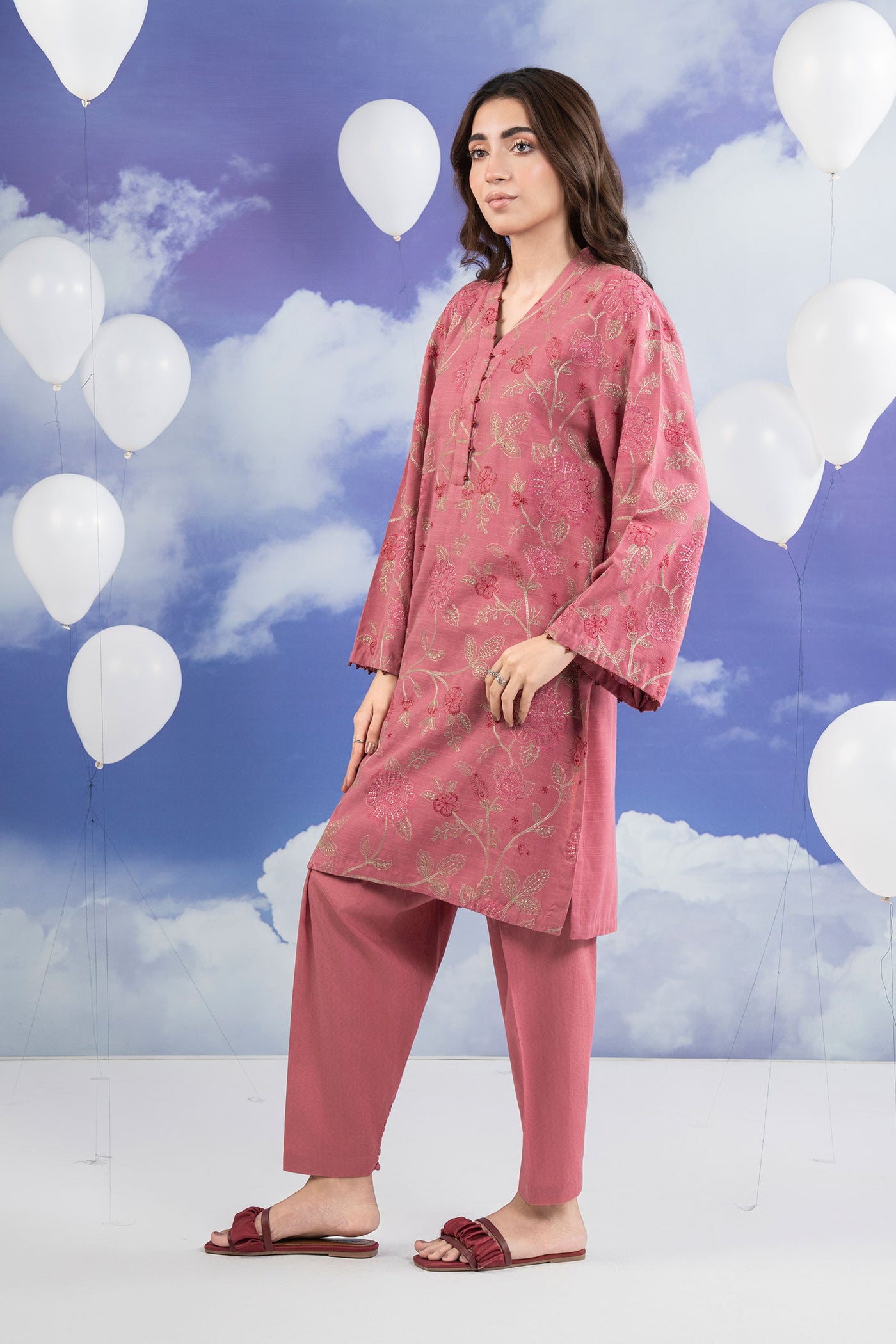 Embroidered Cotton Dobby Shirt