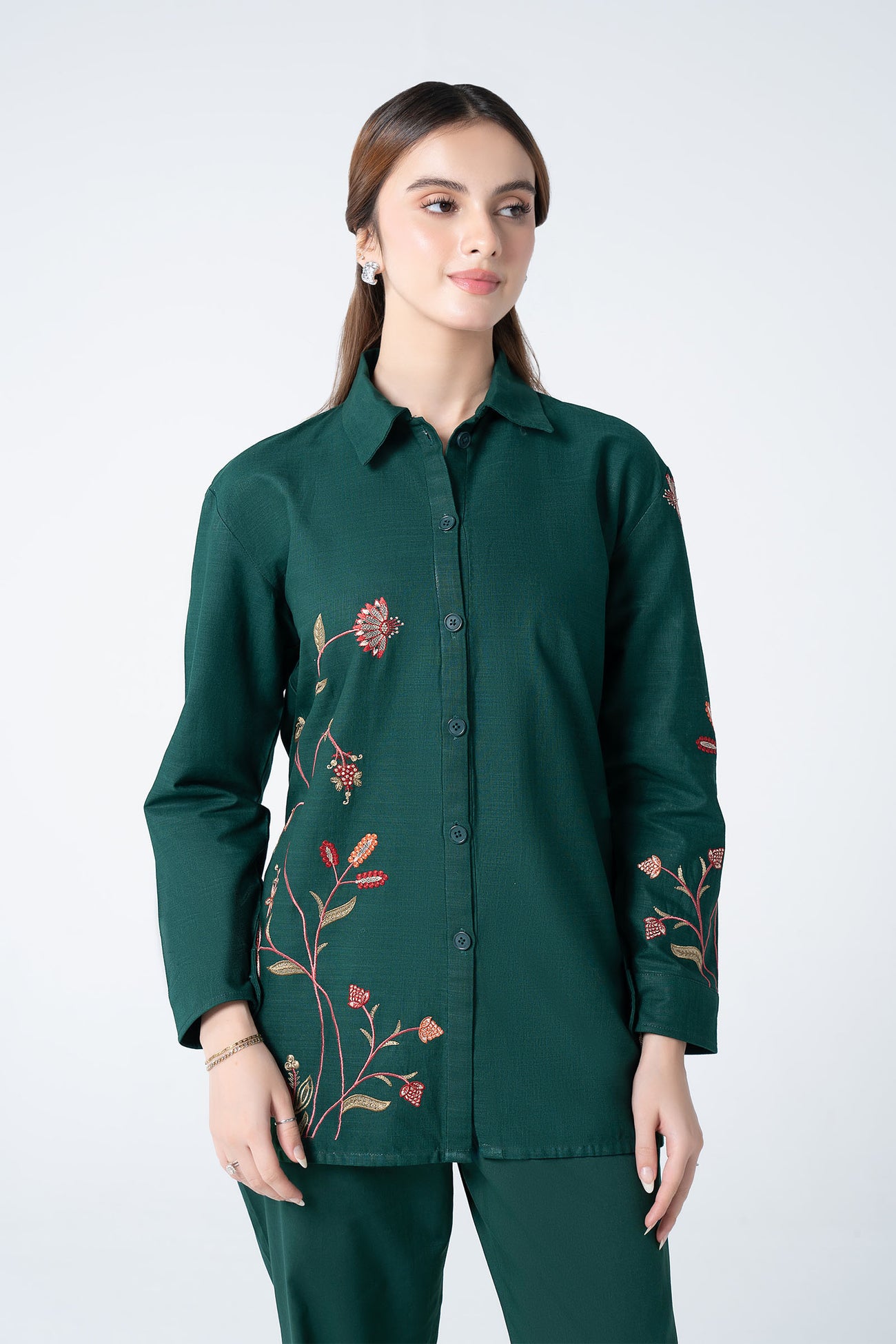 Embroidered Crosshatch Shirt