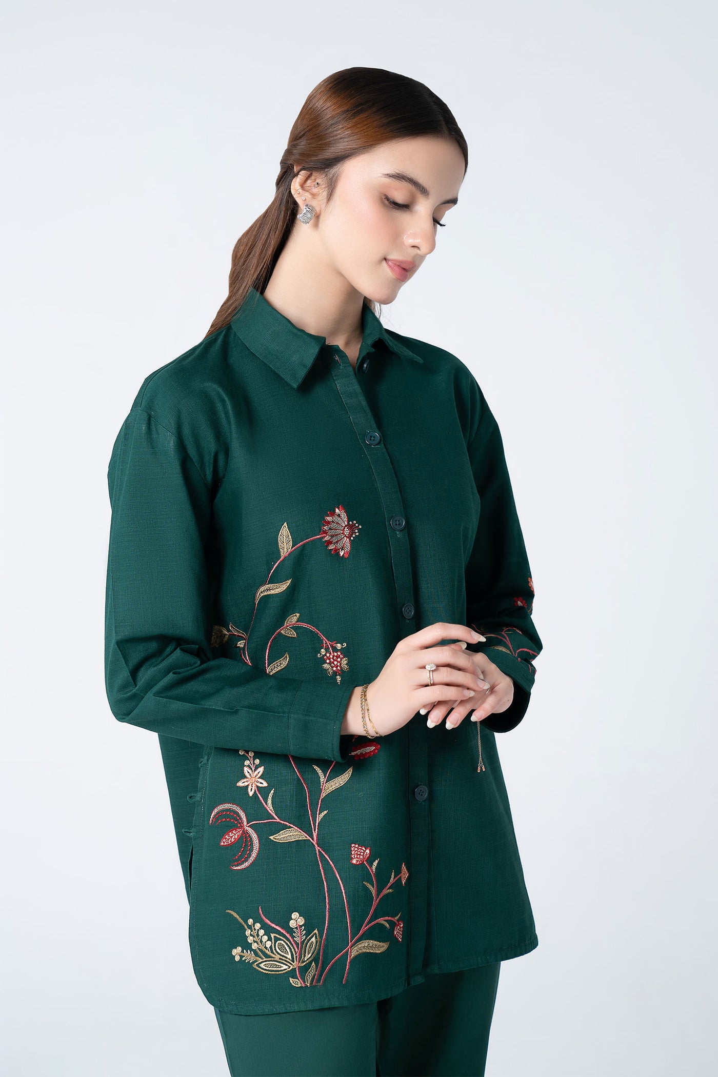 Embroidered Crosshatch Shirt