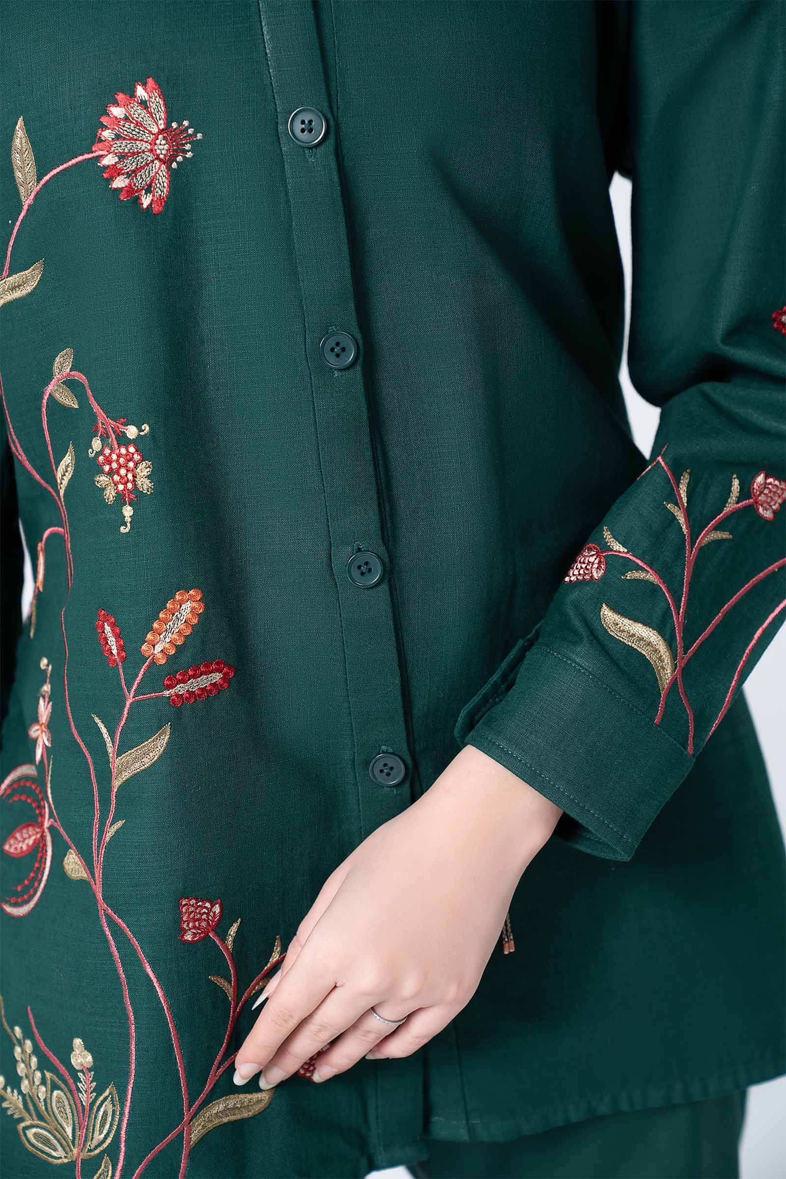 Embroidered Crosshatch Shirt