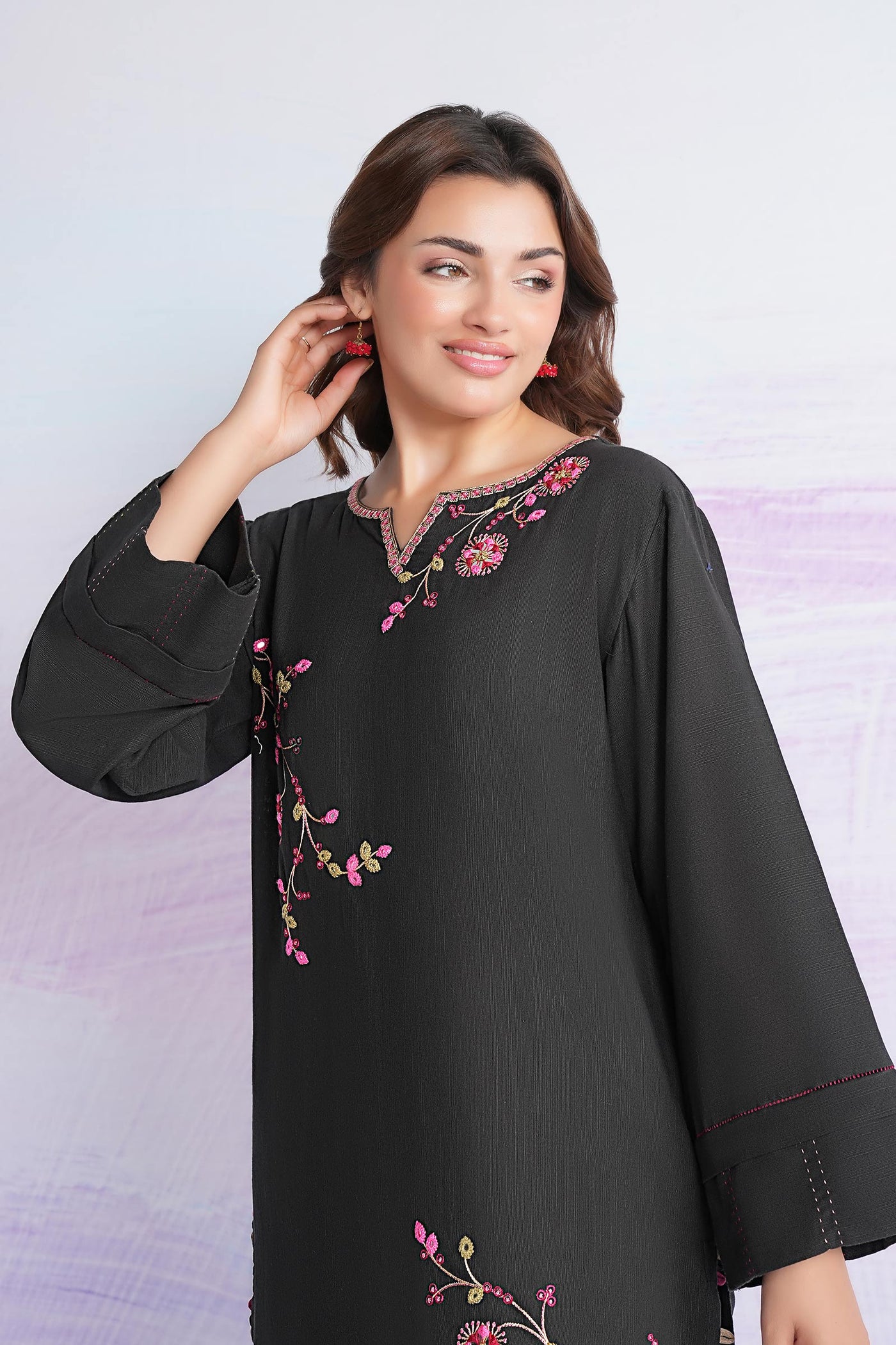 2 Pc Embroidered Khaddar Suit