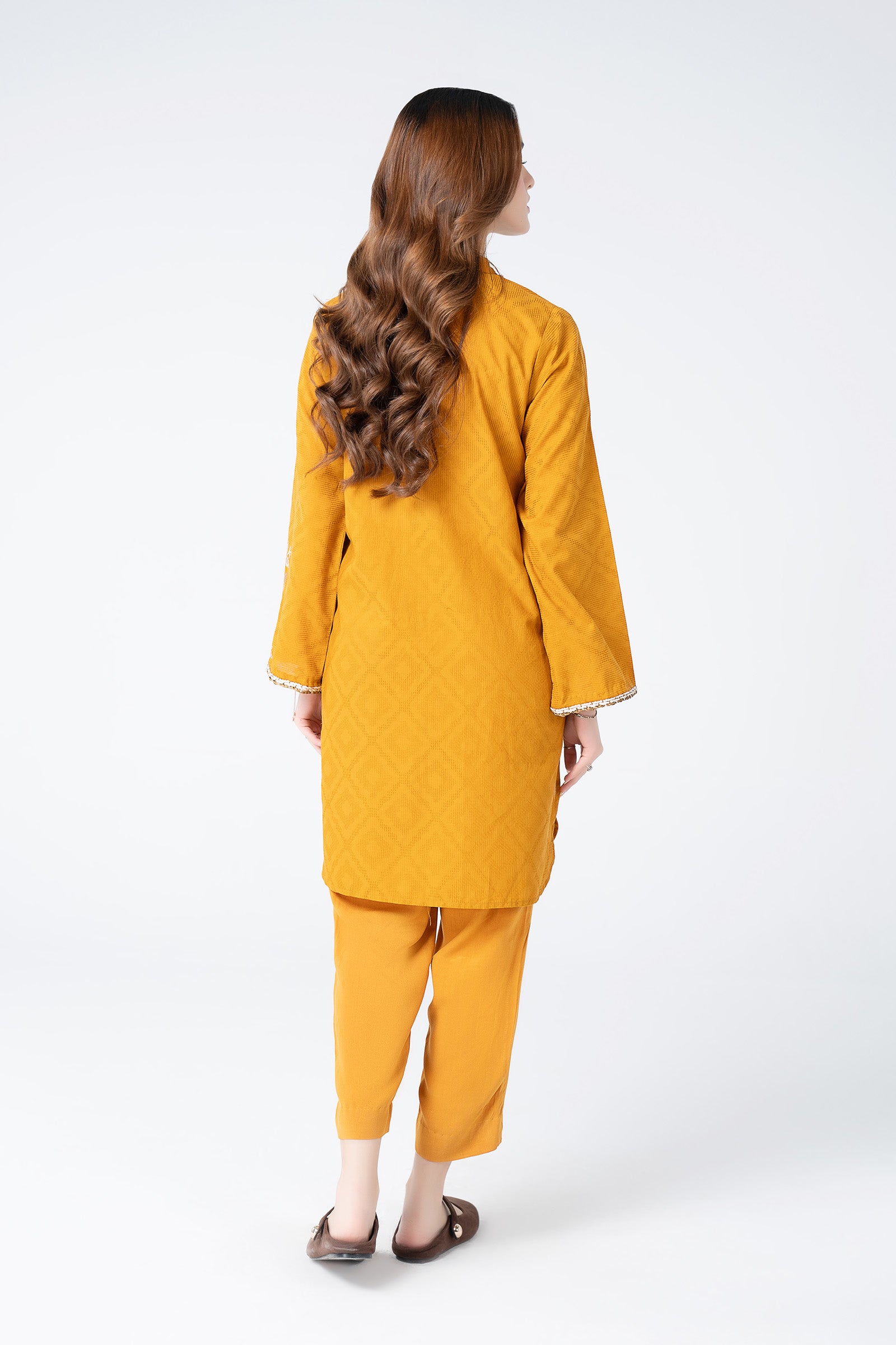 Embroidered Embossed Wavy Texture Shirt