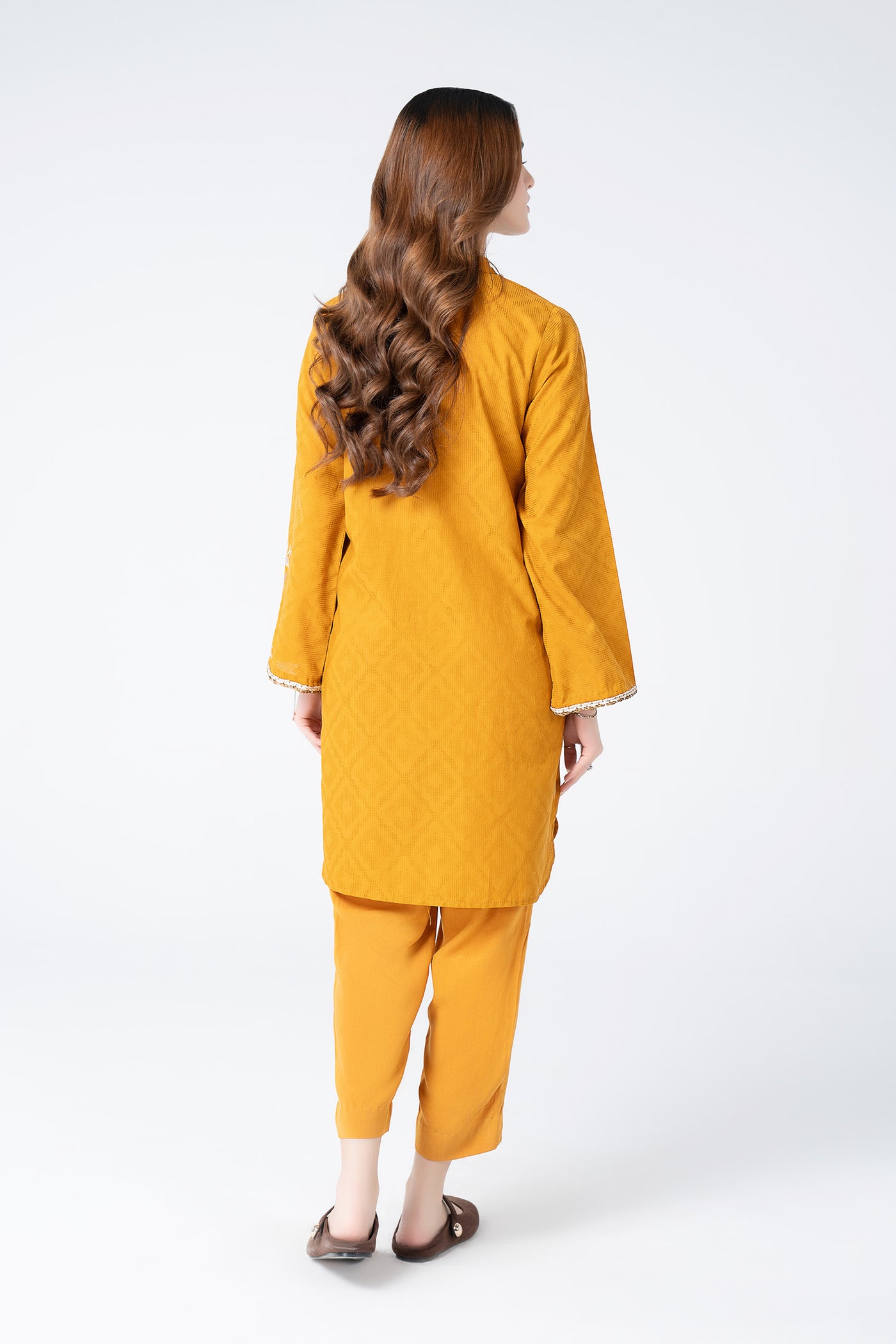 Embroidered Embossed Wavy Texture Shirt