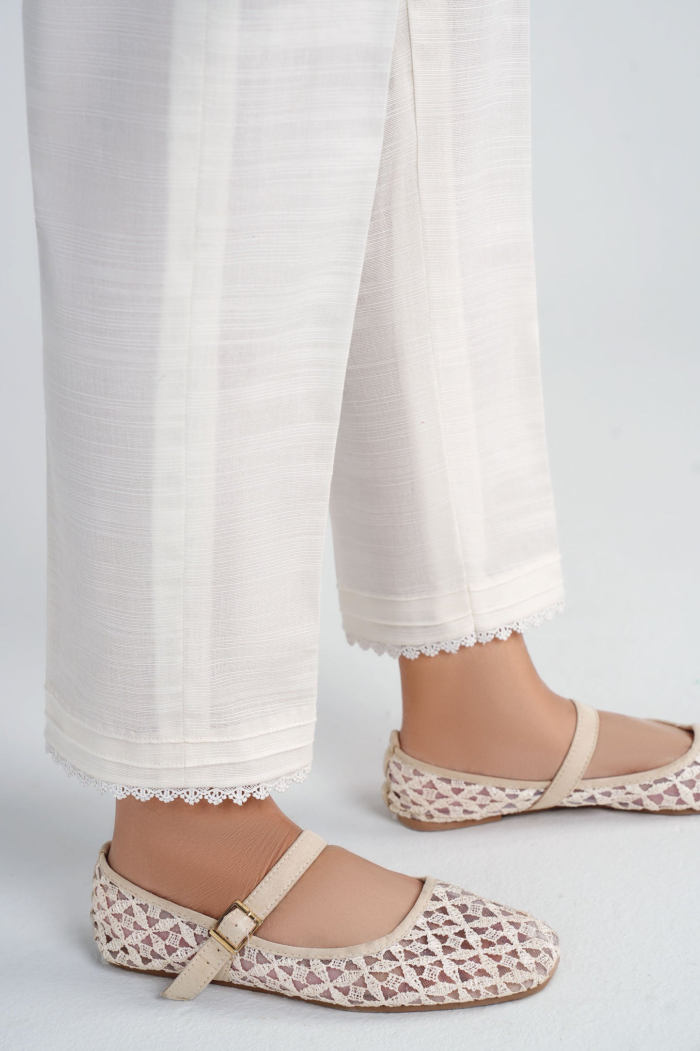 Dyed Slub Khaddar Trouser