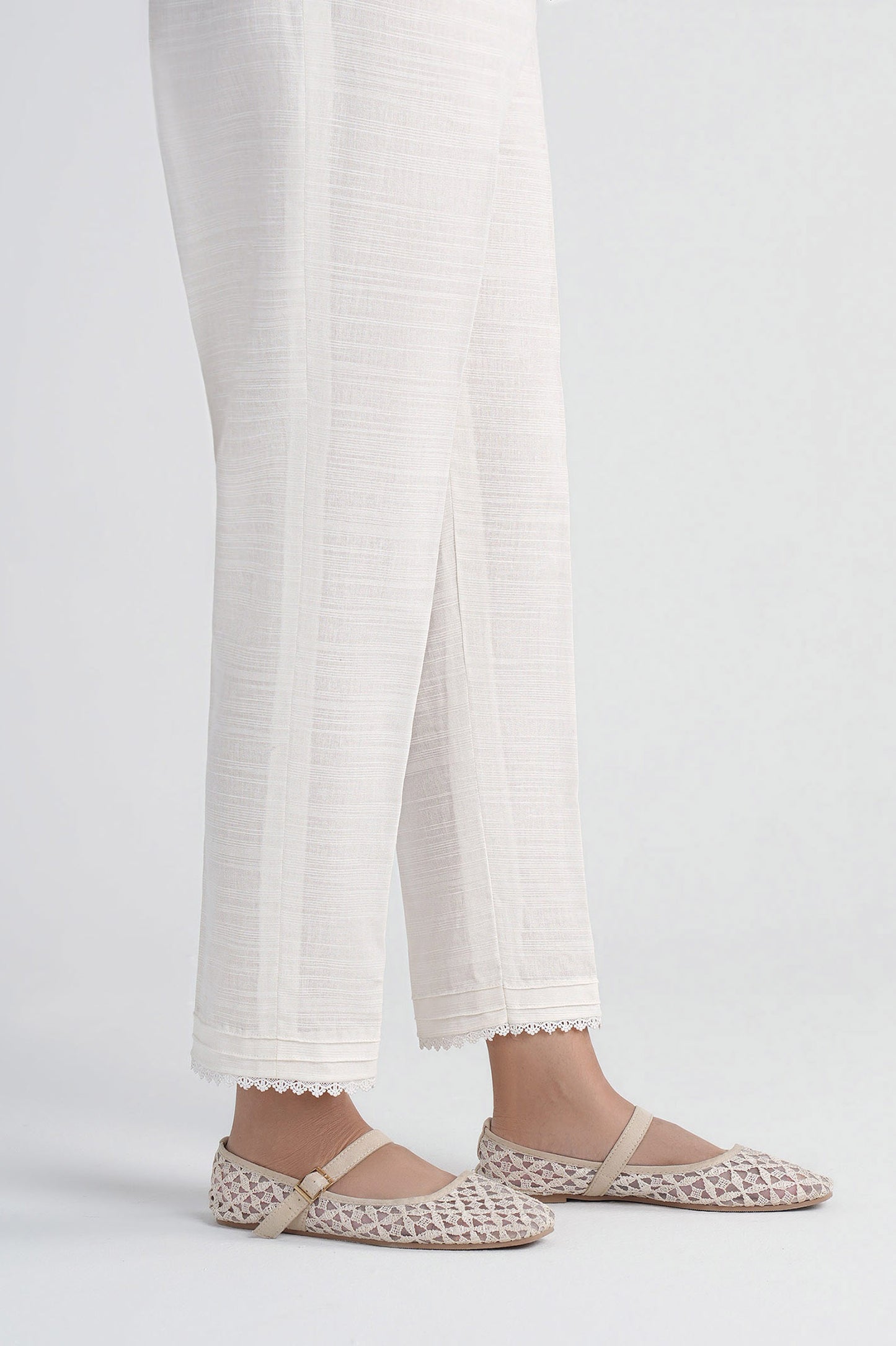 Dyed Slub Khaddar Trouser