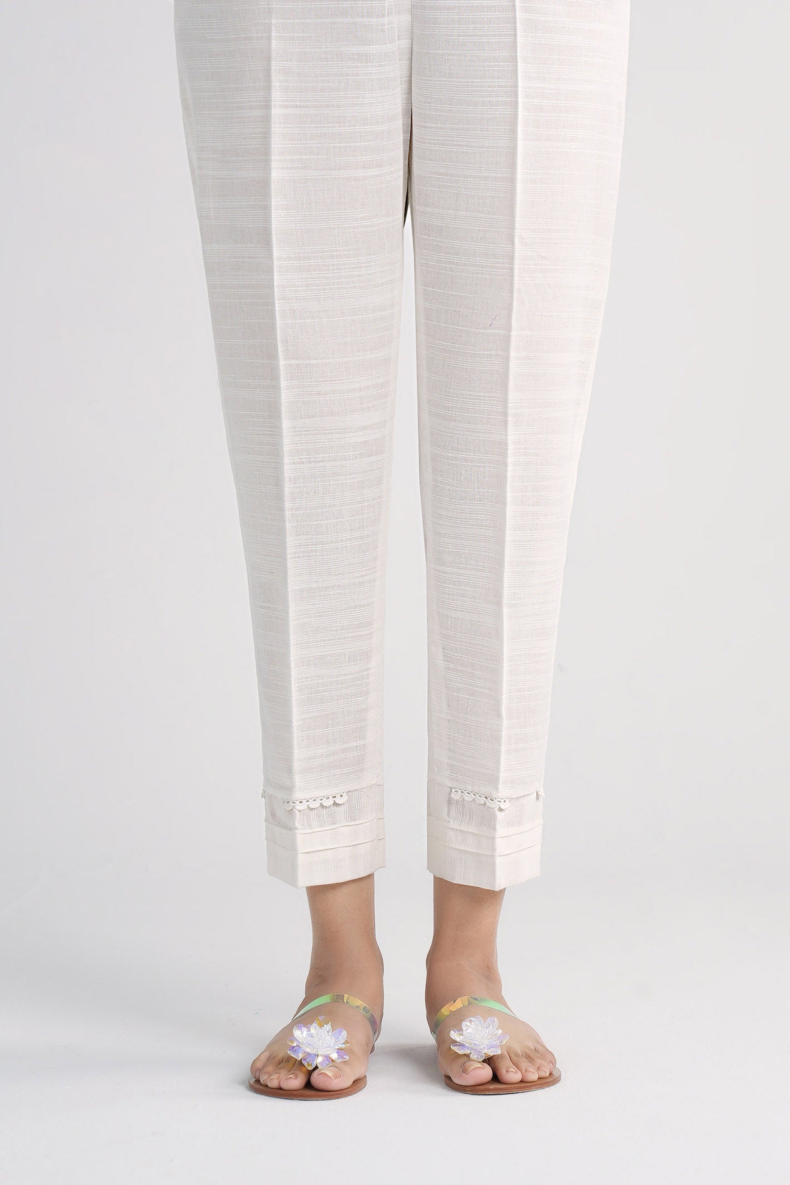 Dyed Slub Khaddar Trouser