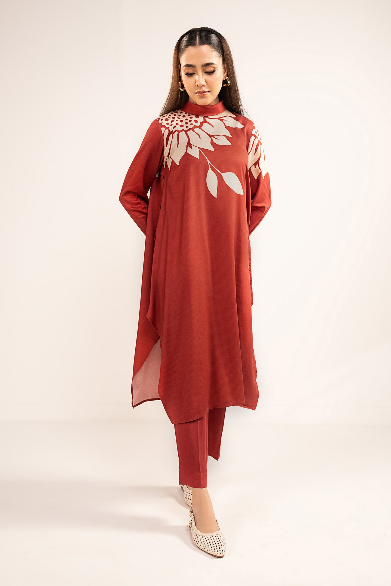 Printed Herringbone Tunic