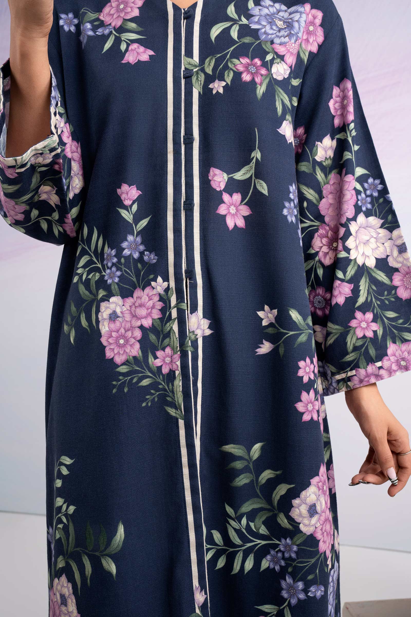 Printed Khaddar Shirt