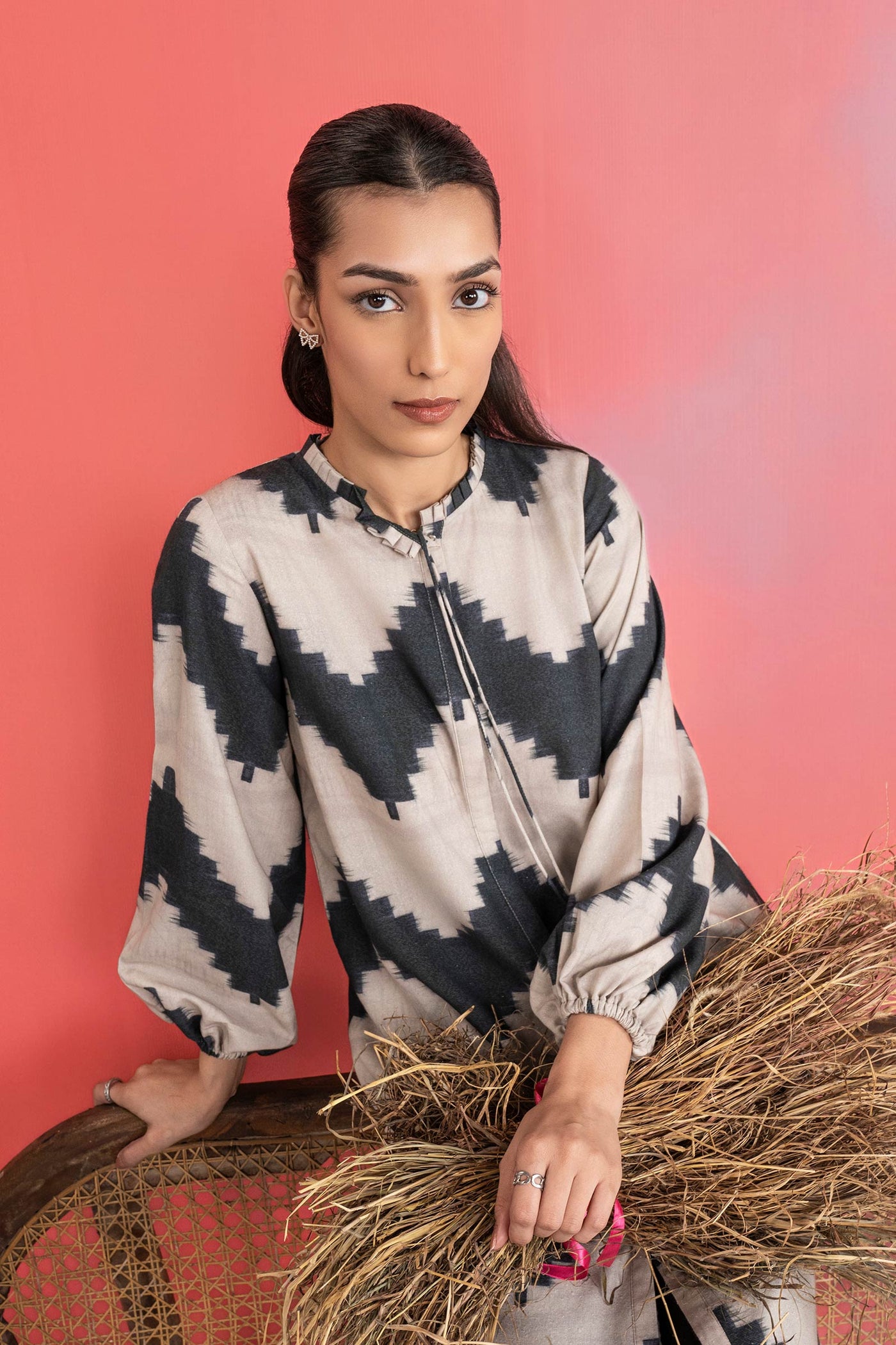 Printed Karandi Shirt