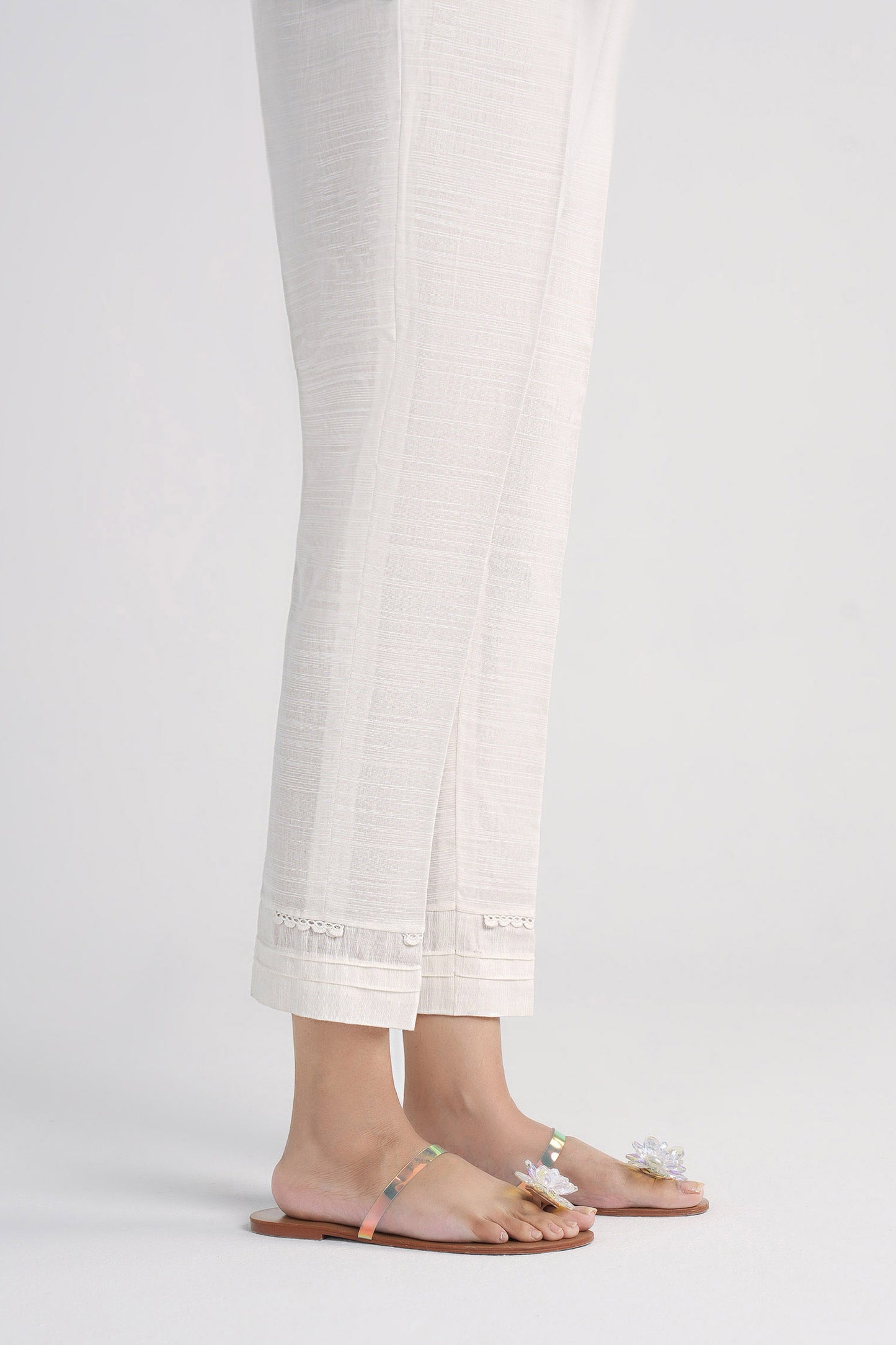 Dyed Slub Khaddar Trouser