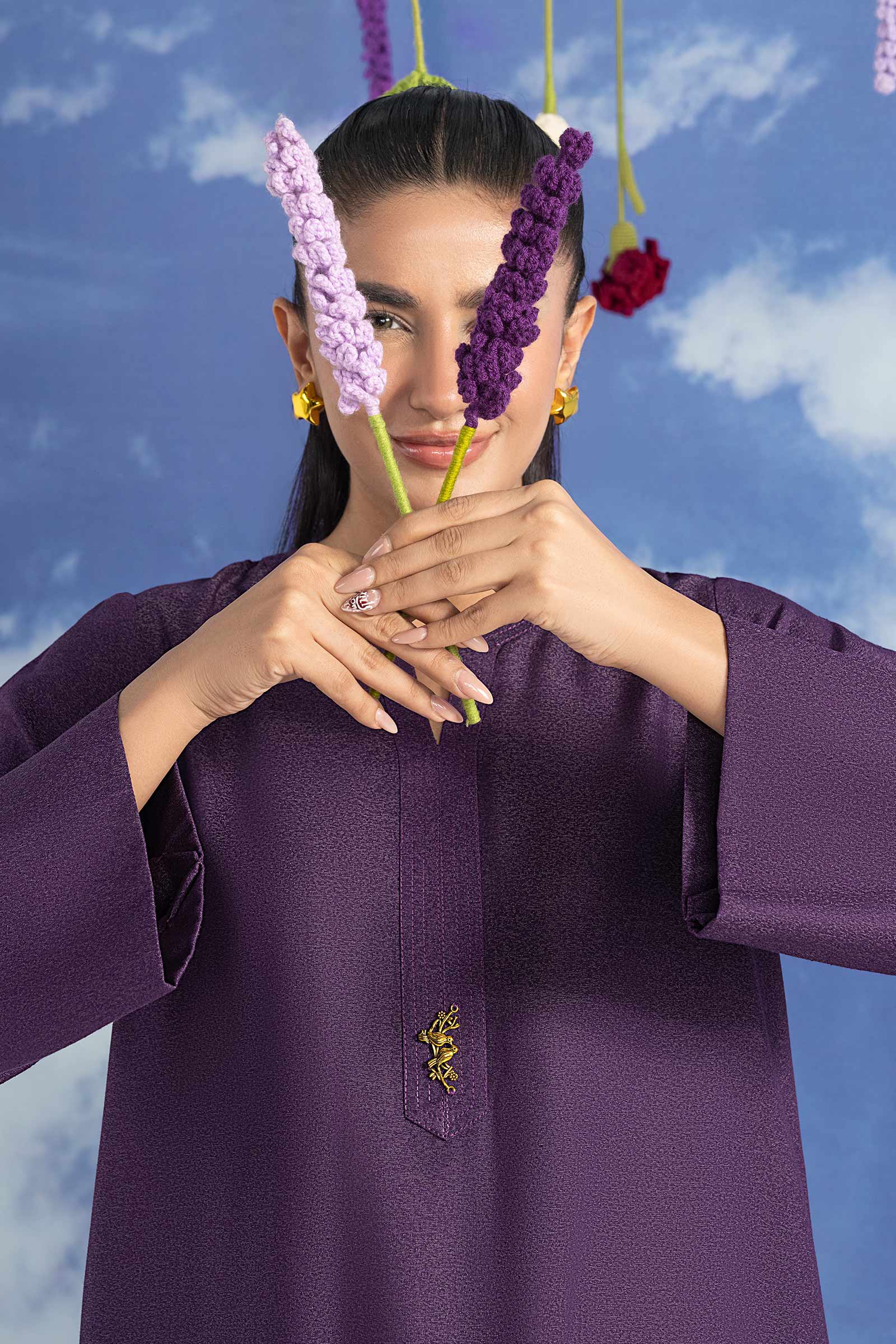 2 Pc Dyed Karandi Suit