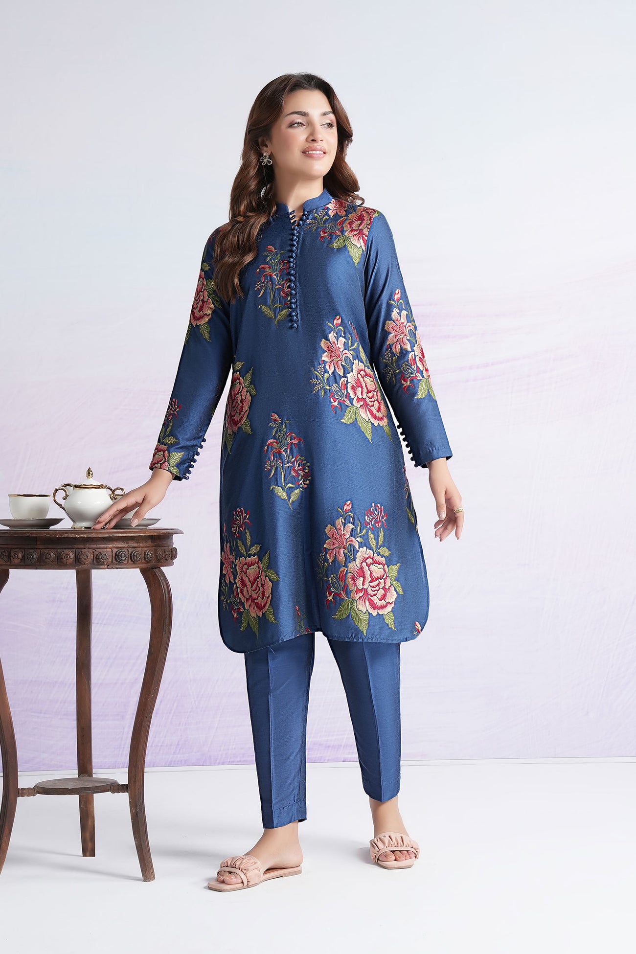 2 Pc Dyed Jacquard Suit