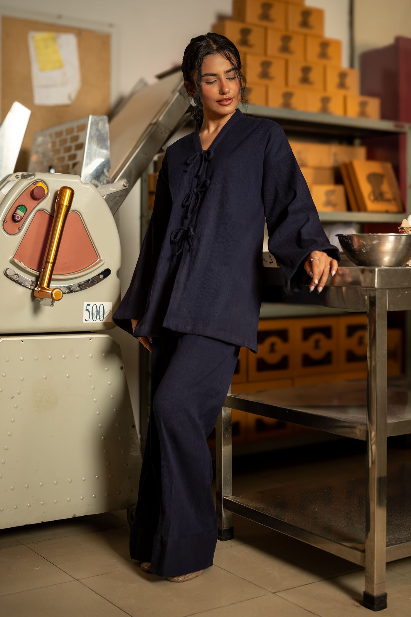 2 Pc Dyed Seer Sucker Suit