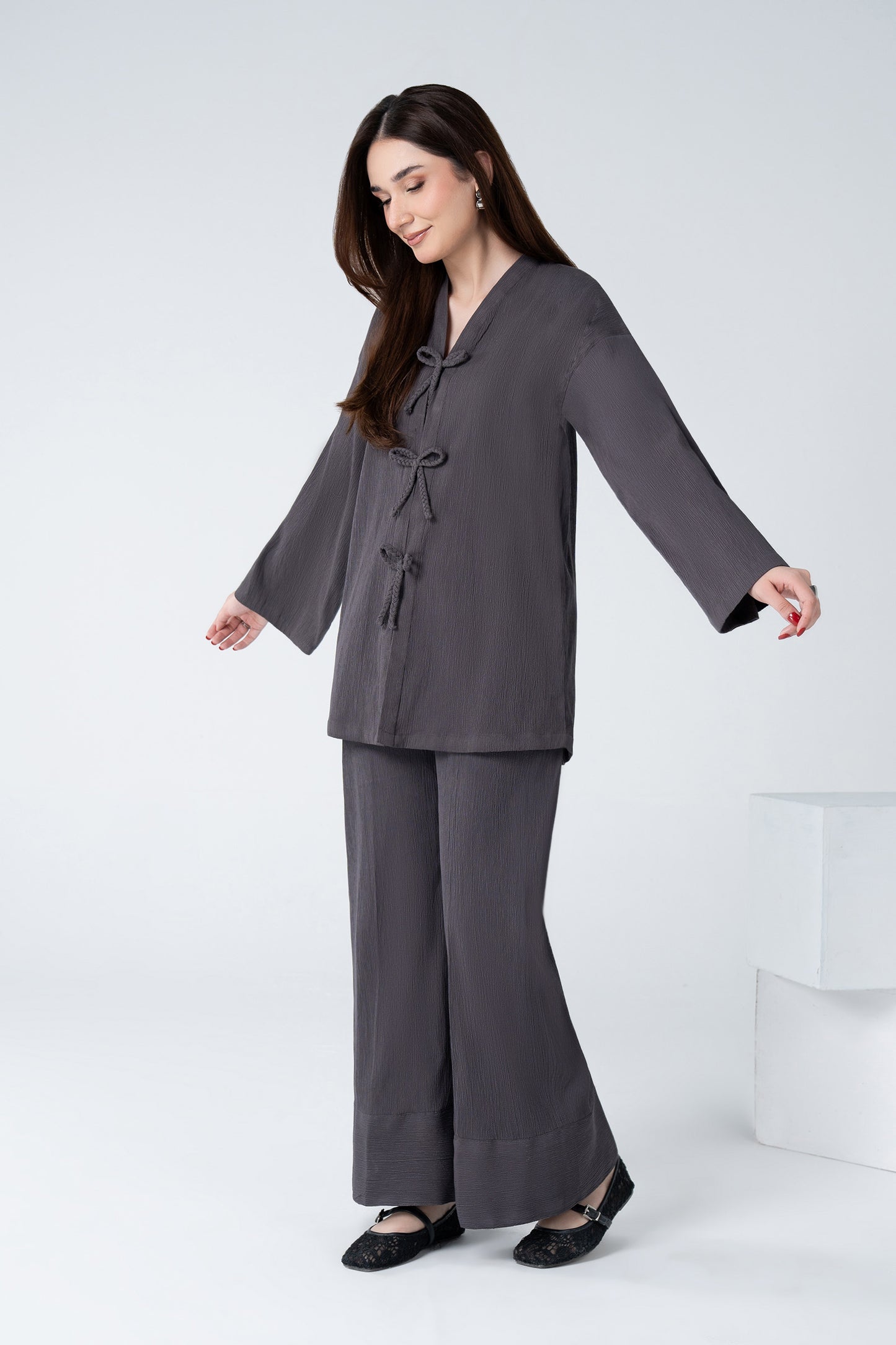 2 Pc Dyed Seer Sucker Suit