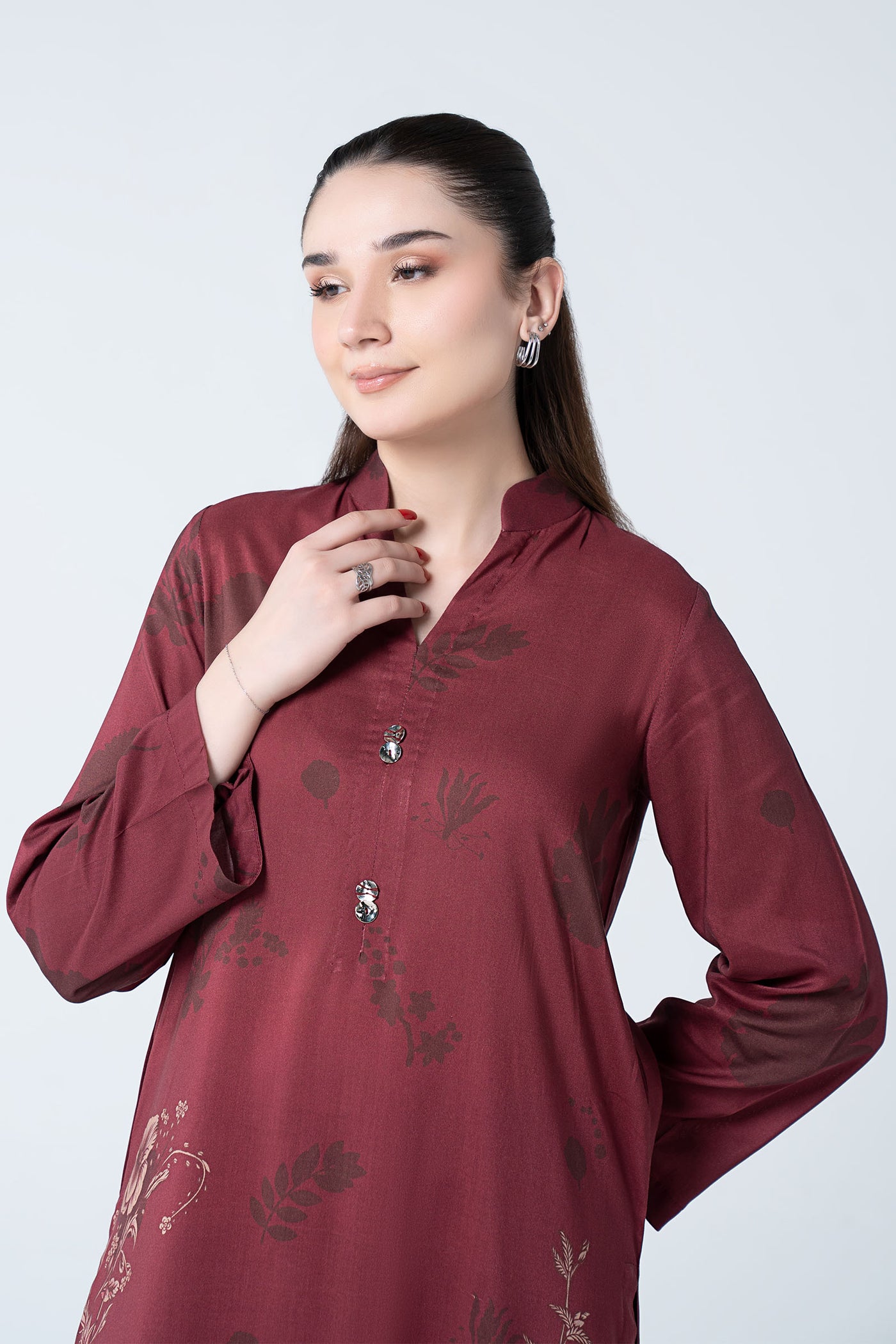 2 Pc Printed Slub Khaddar Suit