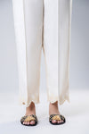 Embroidered Raw Silk Trouser
