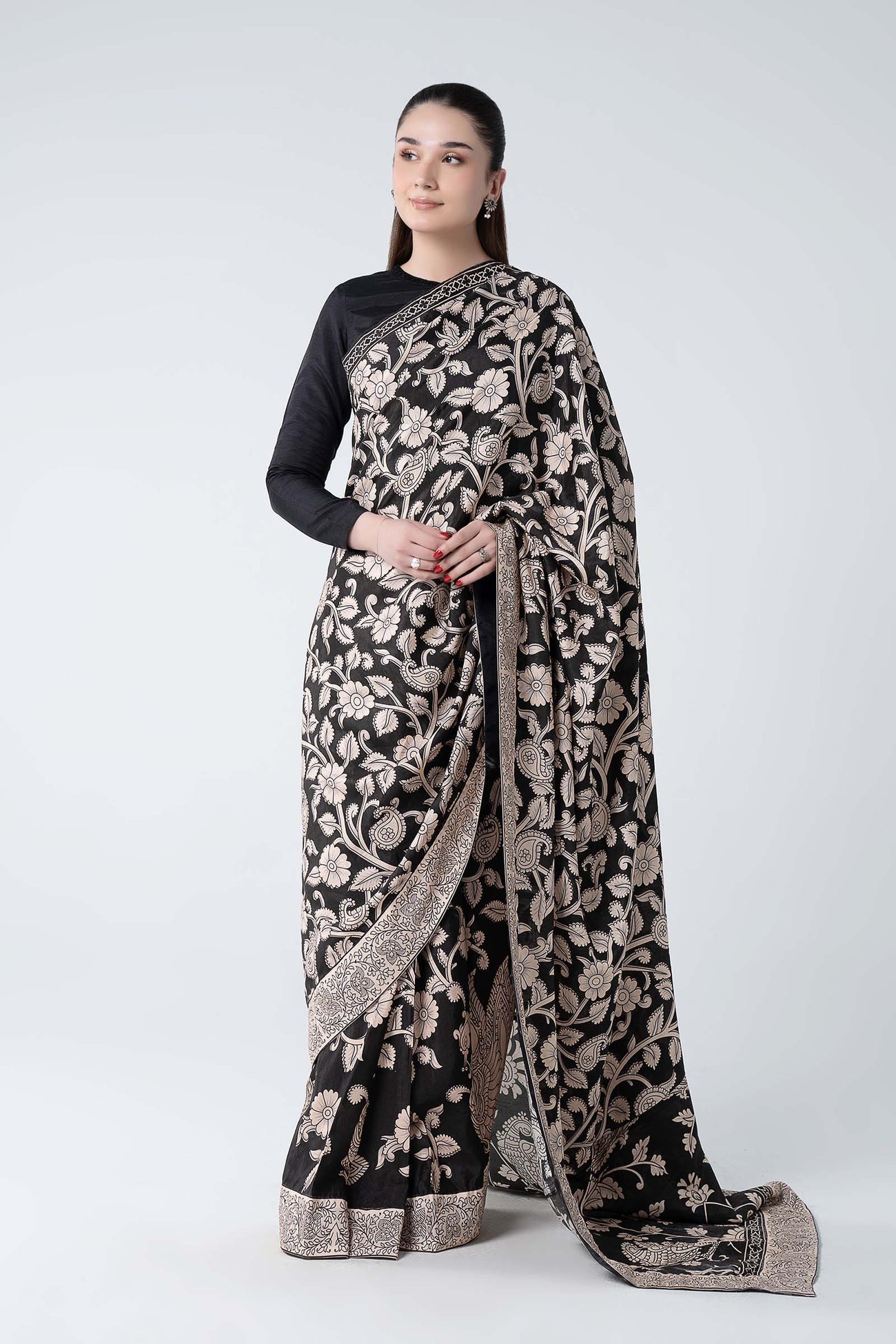 Printed Raw Silk Saree