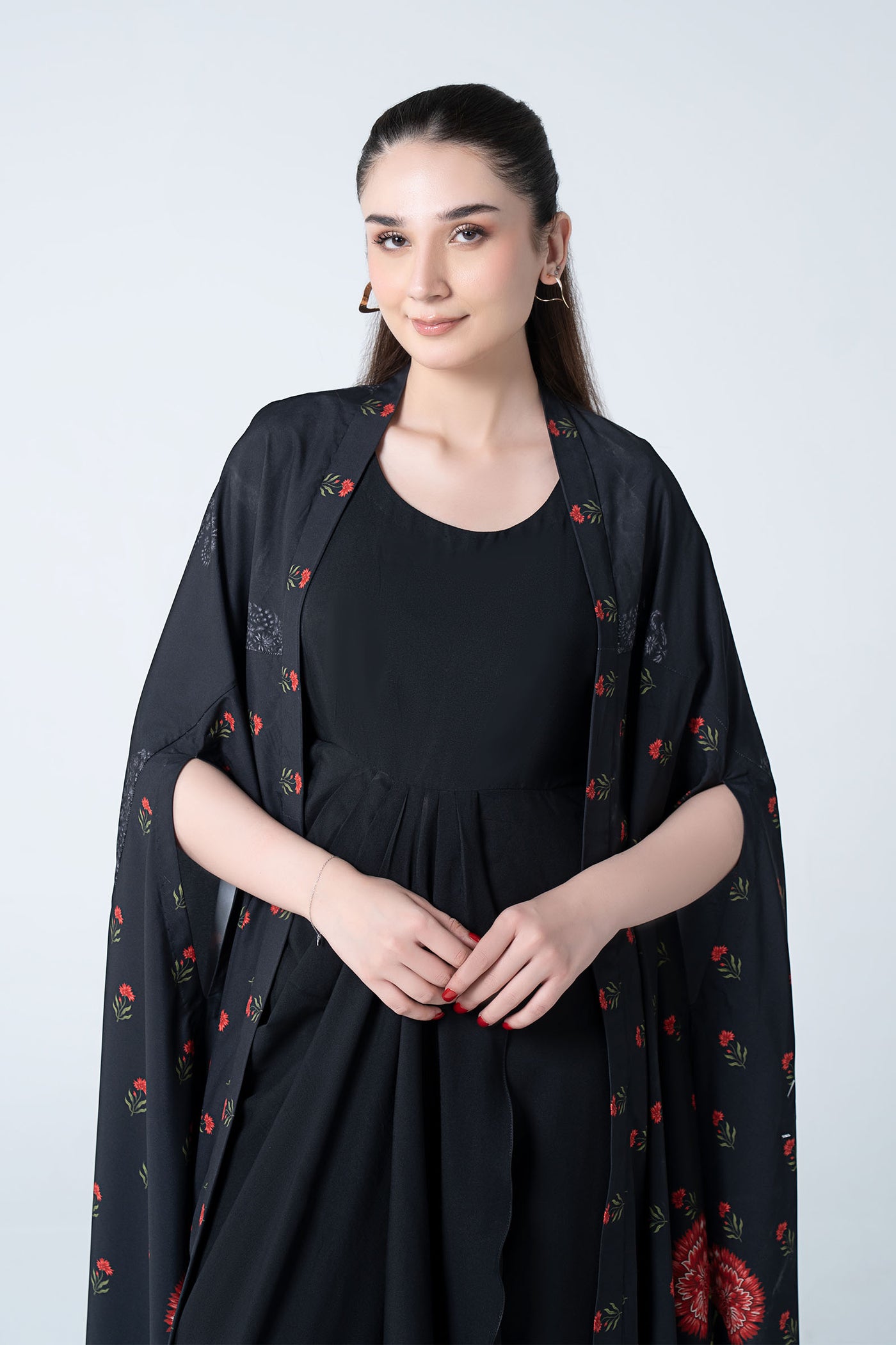 2 Pc Printed Raw Silk Suit