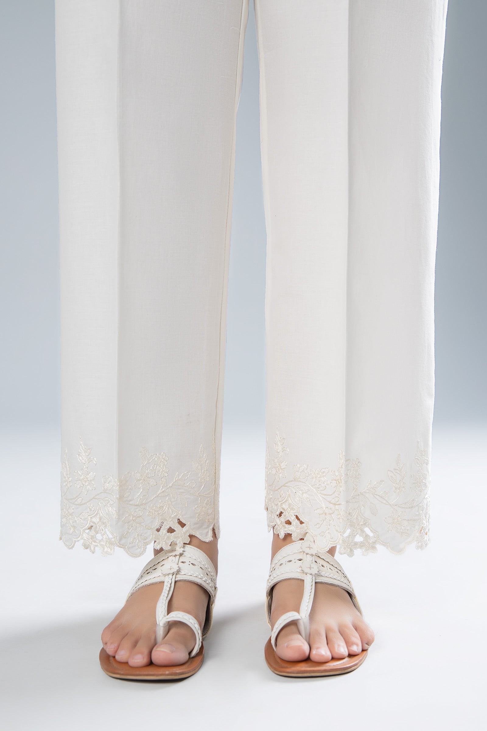 Embroidered Cambric Trouser