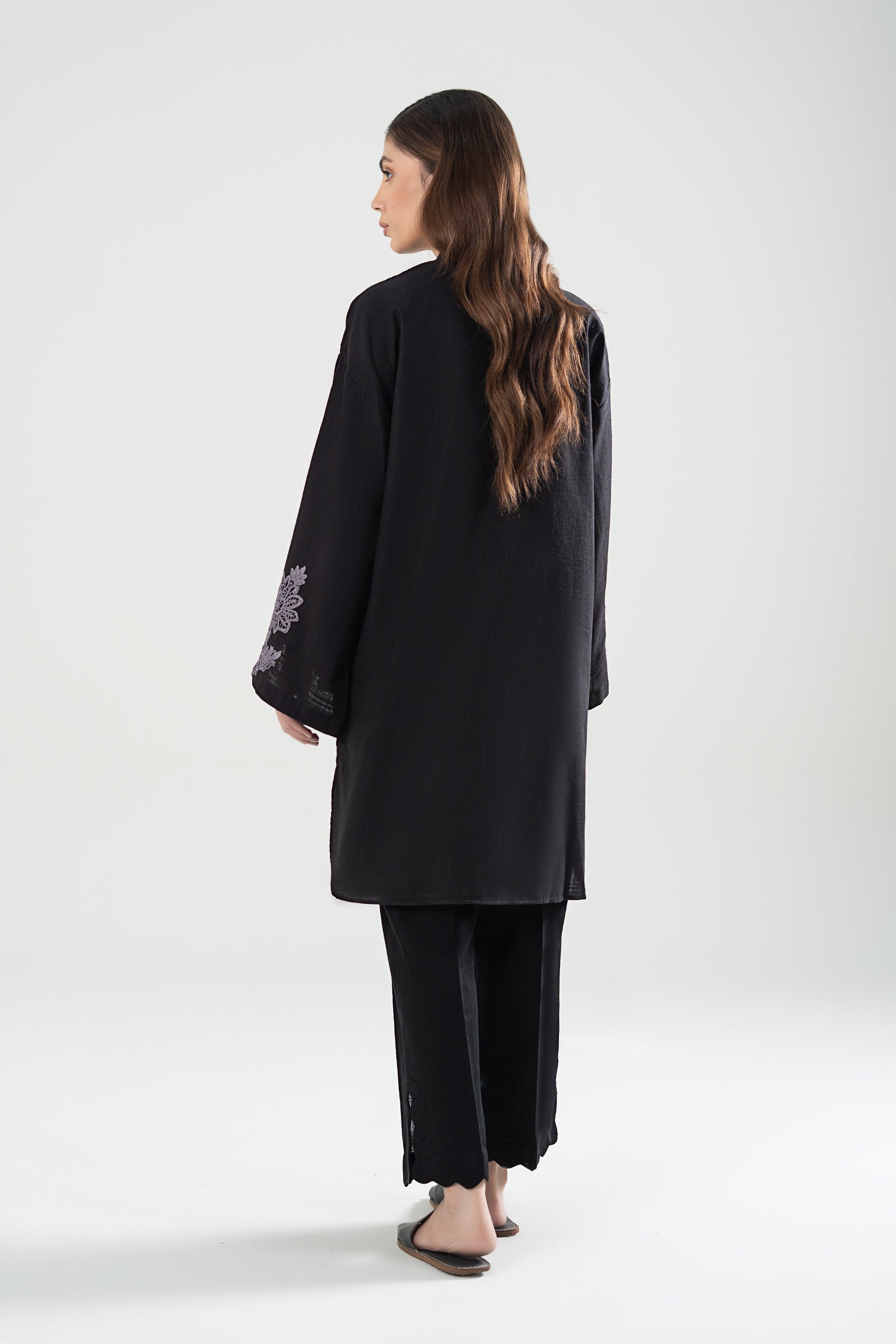 Embroidered Crosshatch Slub Shirt