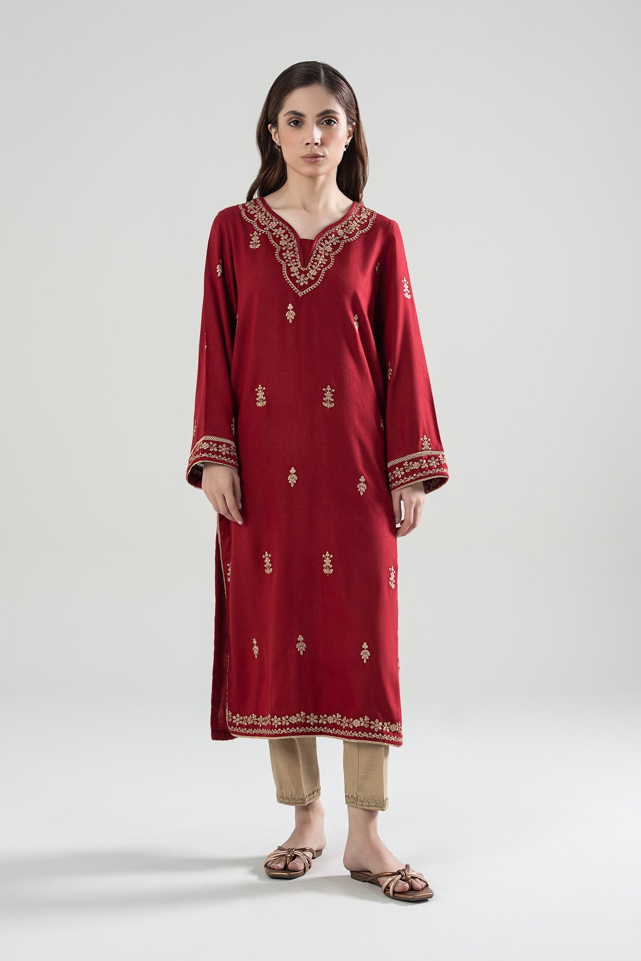 Embroidered Wool Shirt