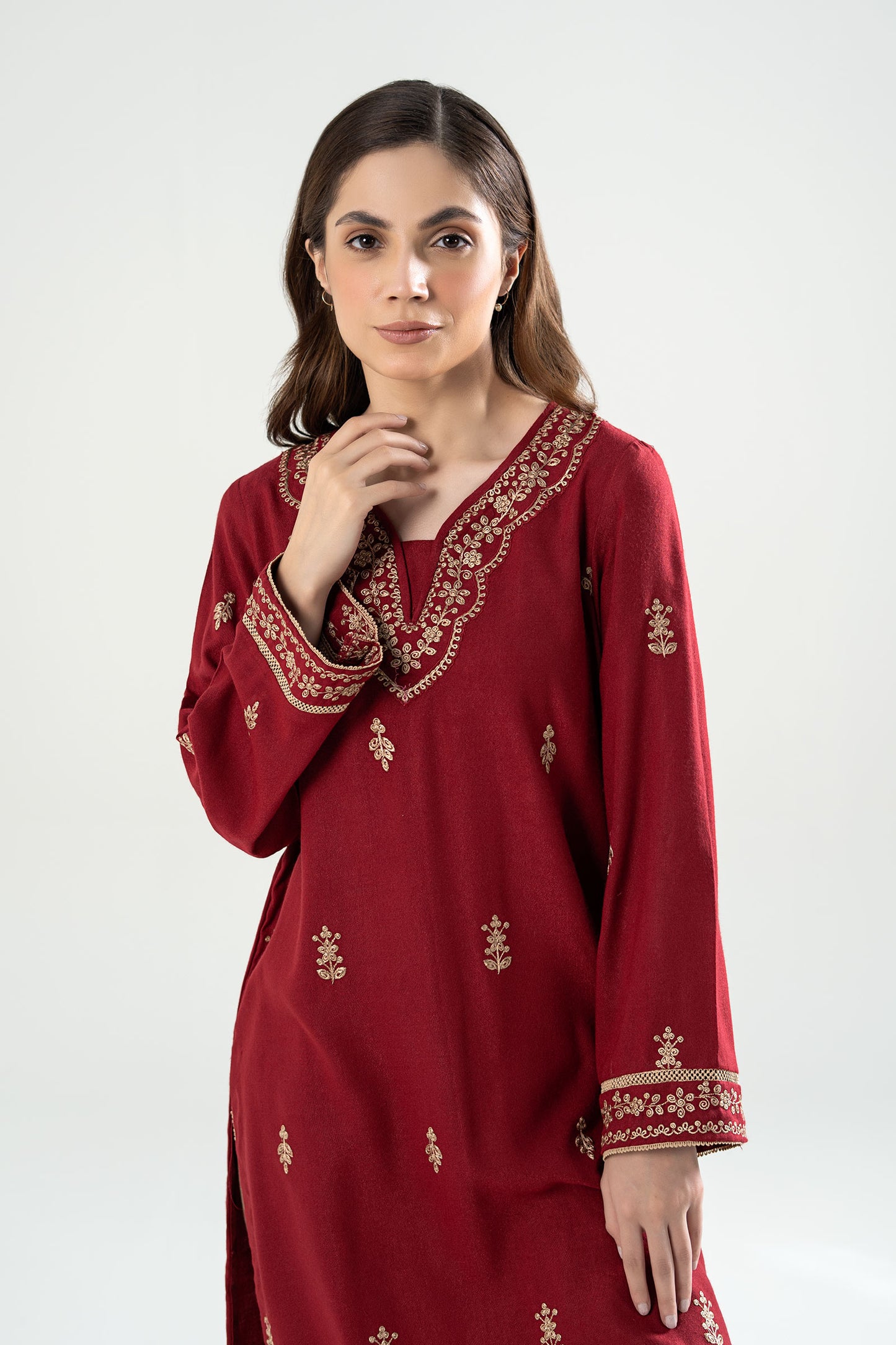 Embroidered Wool Shirt