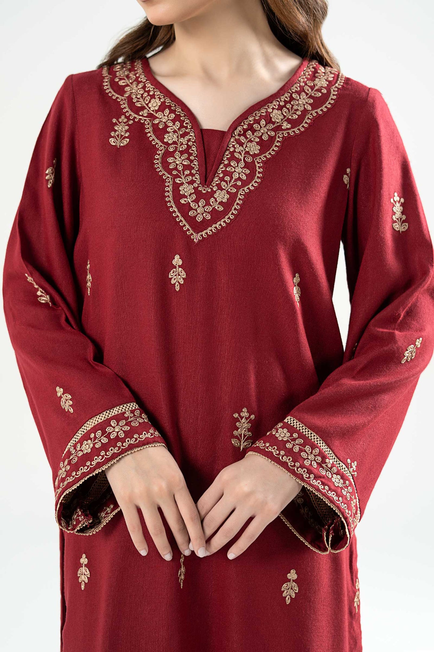 Embroidered Wool Shirt