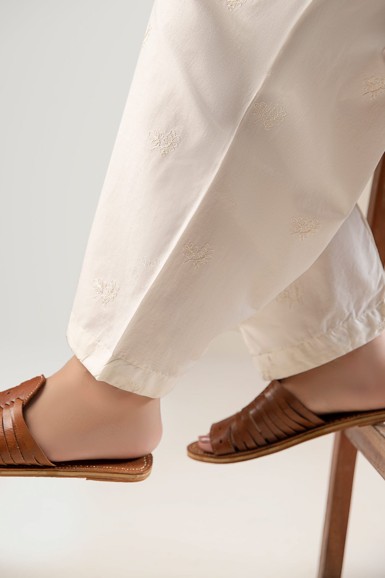 Embroidered Cambric Shalwar