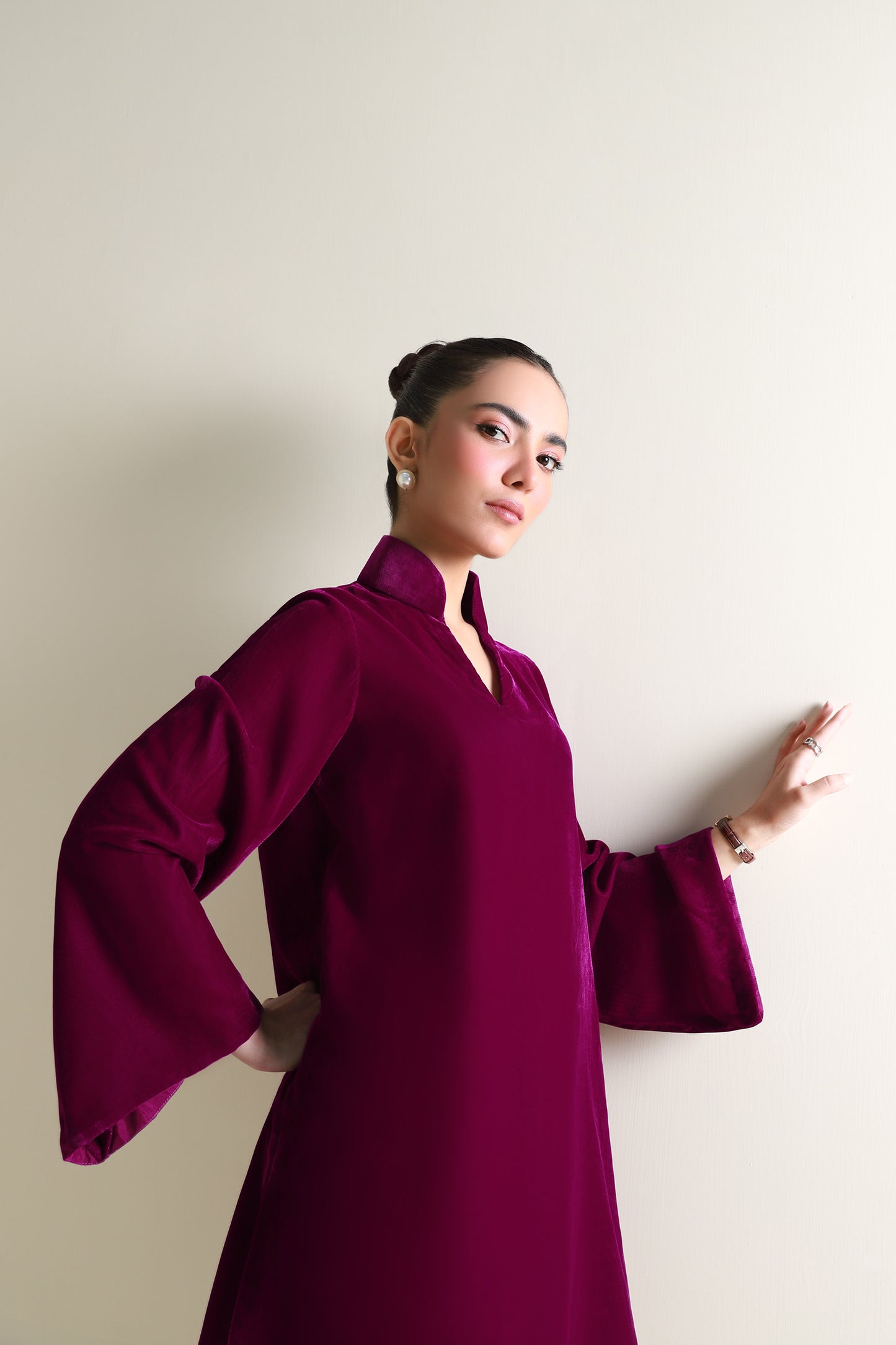 2 Pc Dyed Velvet Suit